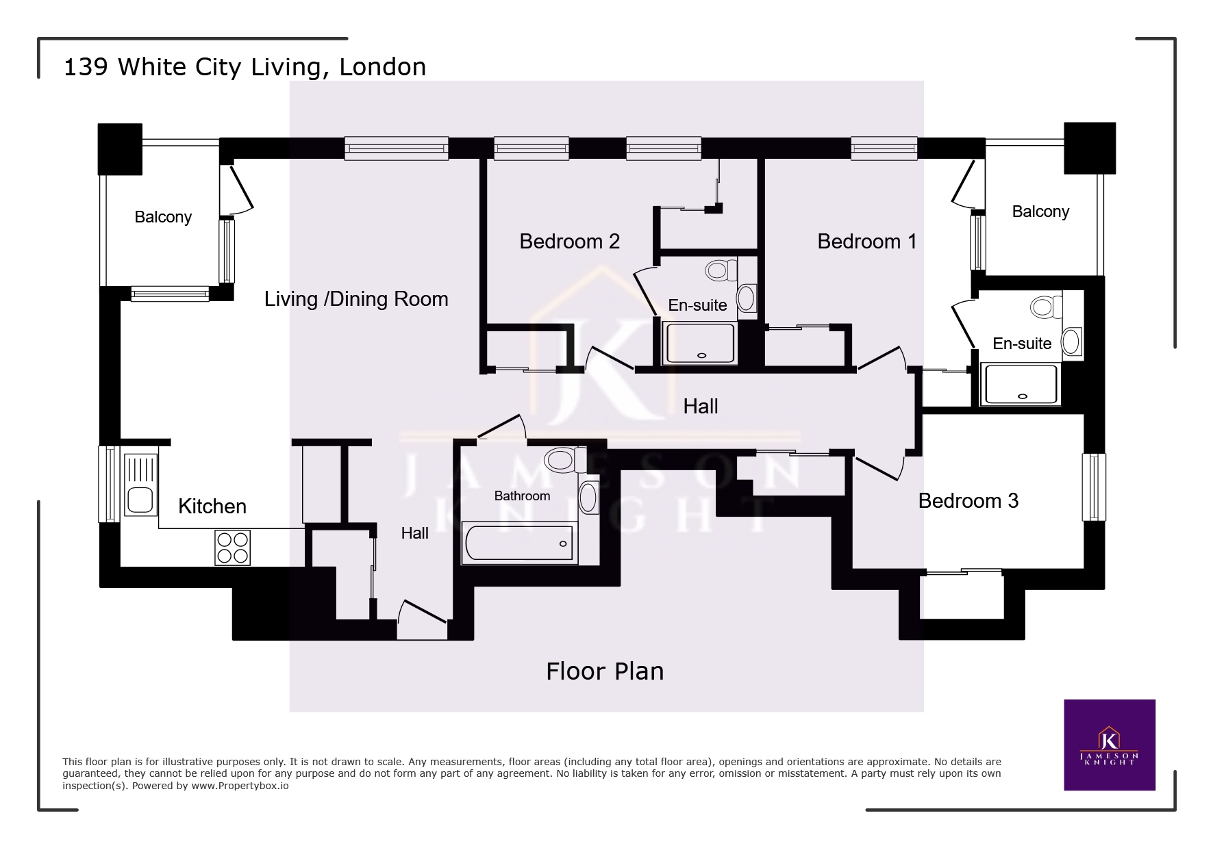 139, Parkside Apartment, Notting Hill floorplan