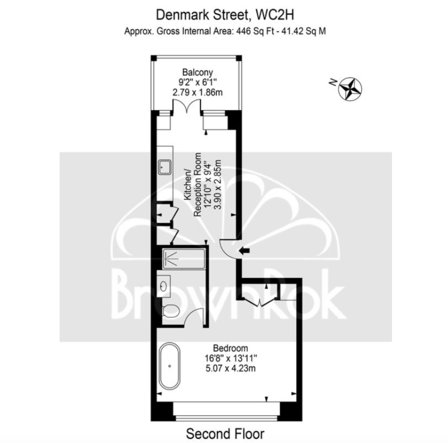 Second Floor, 6, Denmark Street, London floorplan