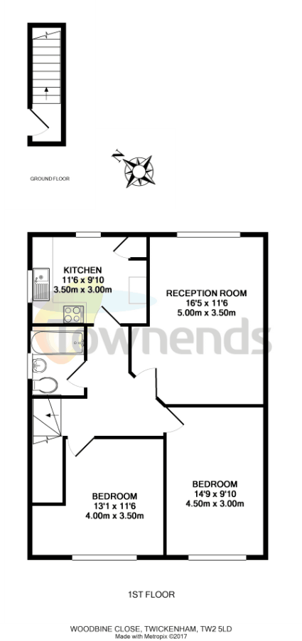 2 Bedrooms Maisonette to rent in Woodbine Close, Twickenham TW2