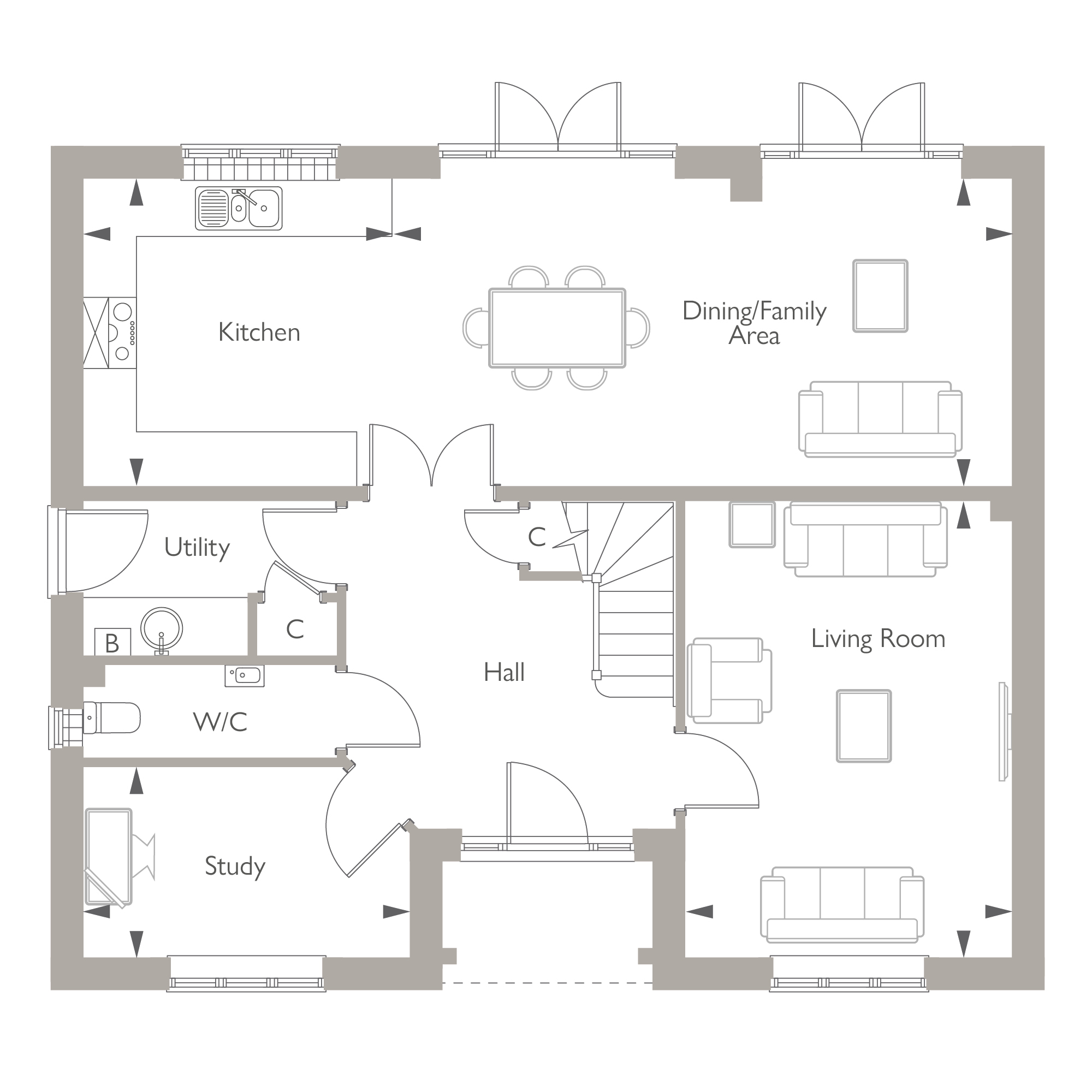 Plot 12, Woodside View, Bishops Green floorplan