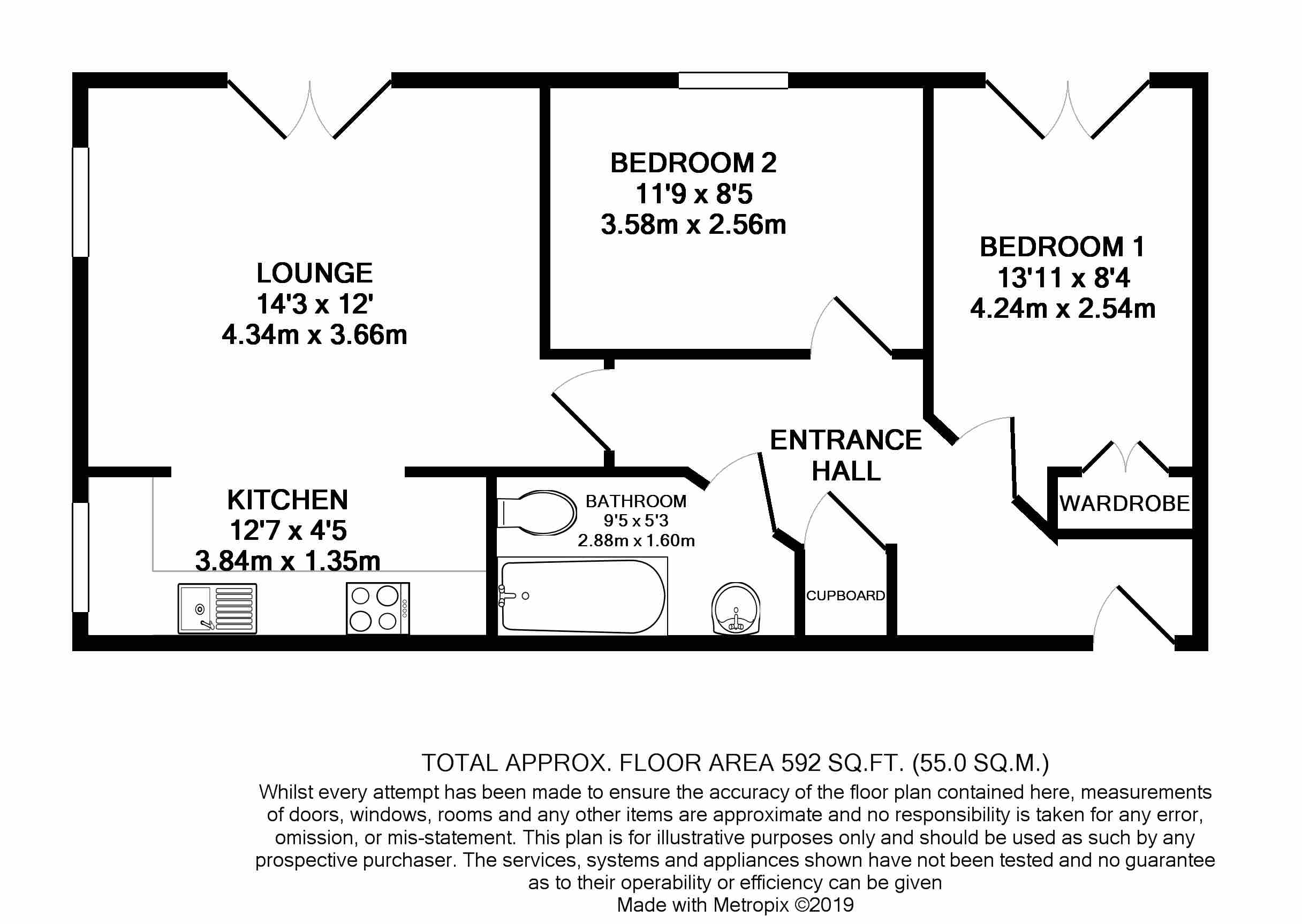 2 Bedrooms Flat to rent in Foss Road, Hilton, Derby DE65