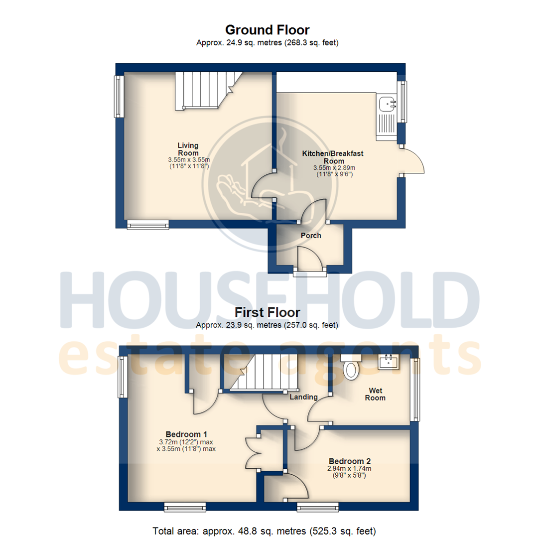 2 Bedrooms End terrace house for sale in Heath Close, Luton, Bedfordshire LU1