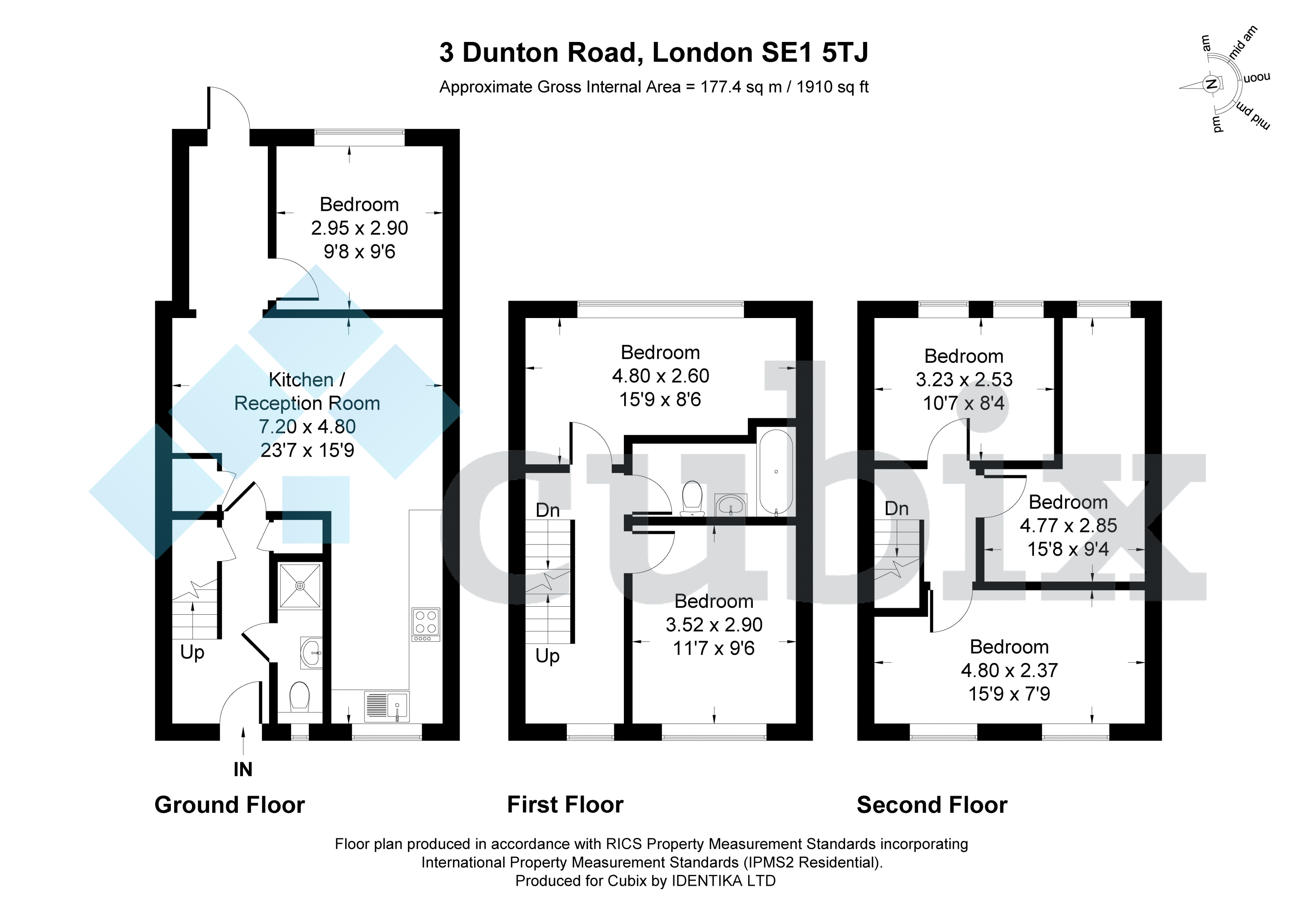 3, Dunton Road, London floorplan