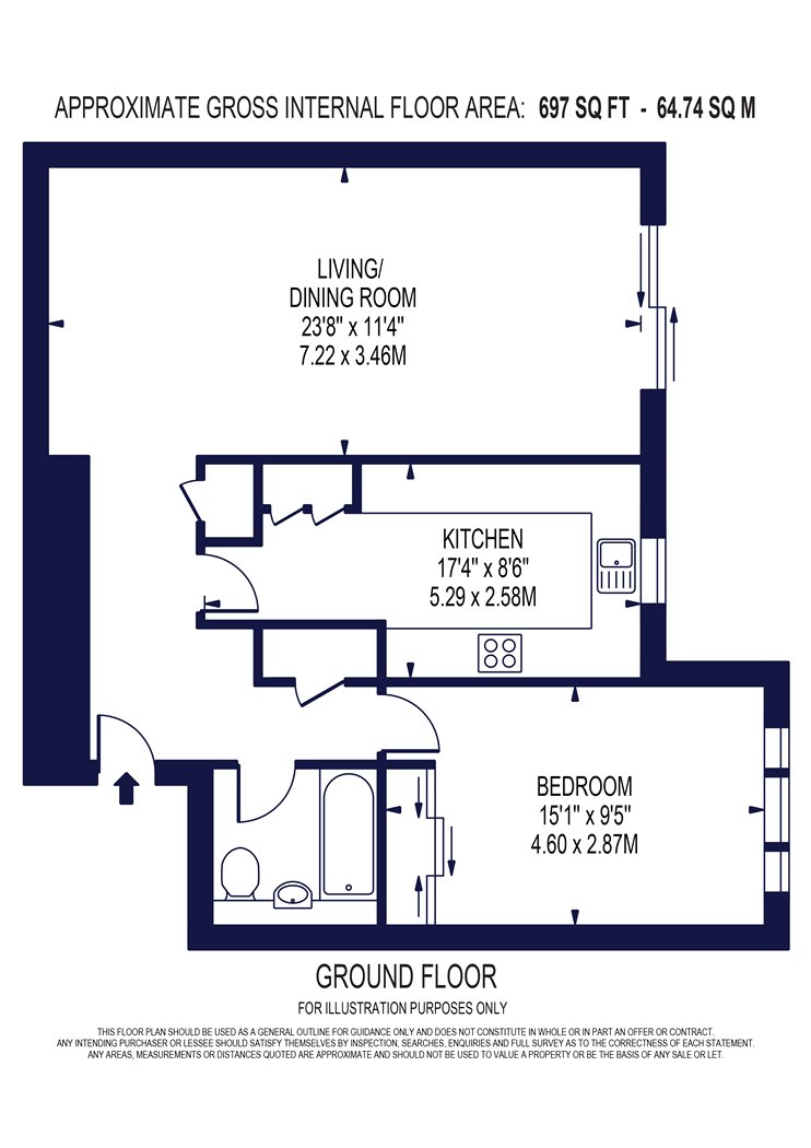 Flat 9, Shelbourne Place, 85, Park Road, Beckenham floorplan