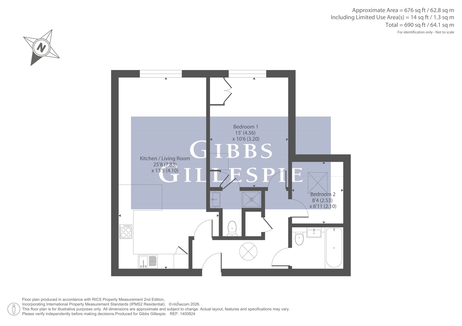 11, Lowndes Court, 17, Manor Road, Harrow floorplan