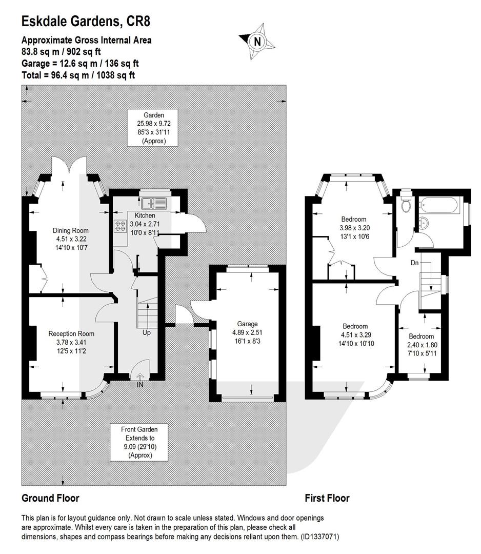 35, Eskdale Gardens, Purley floorplan