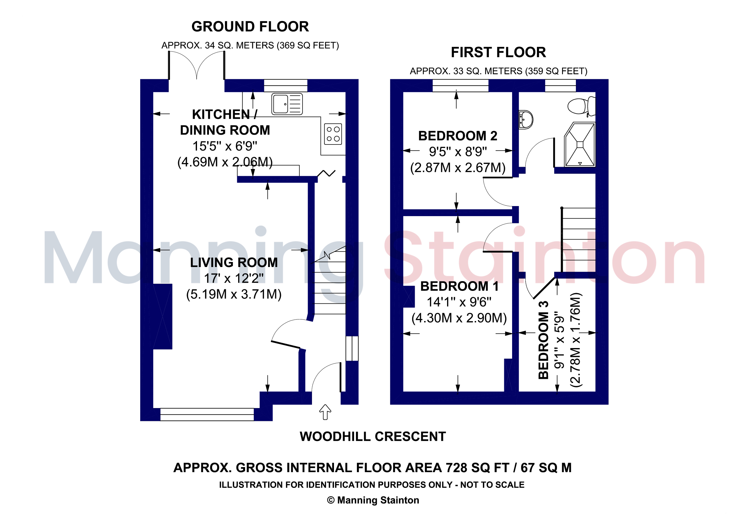 37, Woodhill Crescent, West Yorkshire floorplan