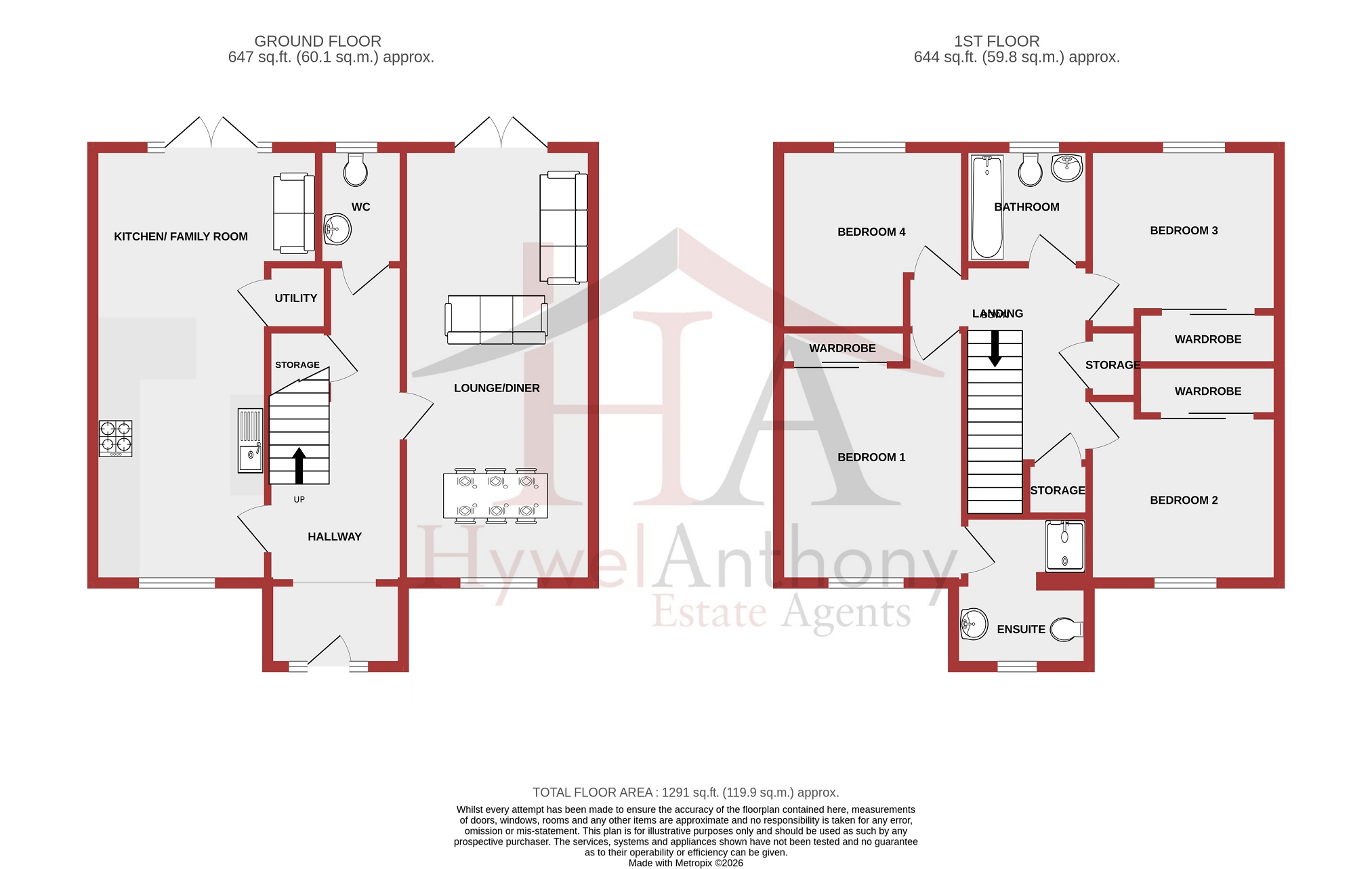 50, Highfields, Tonyrefail floorplan