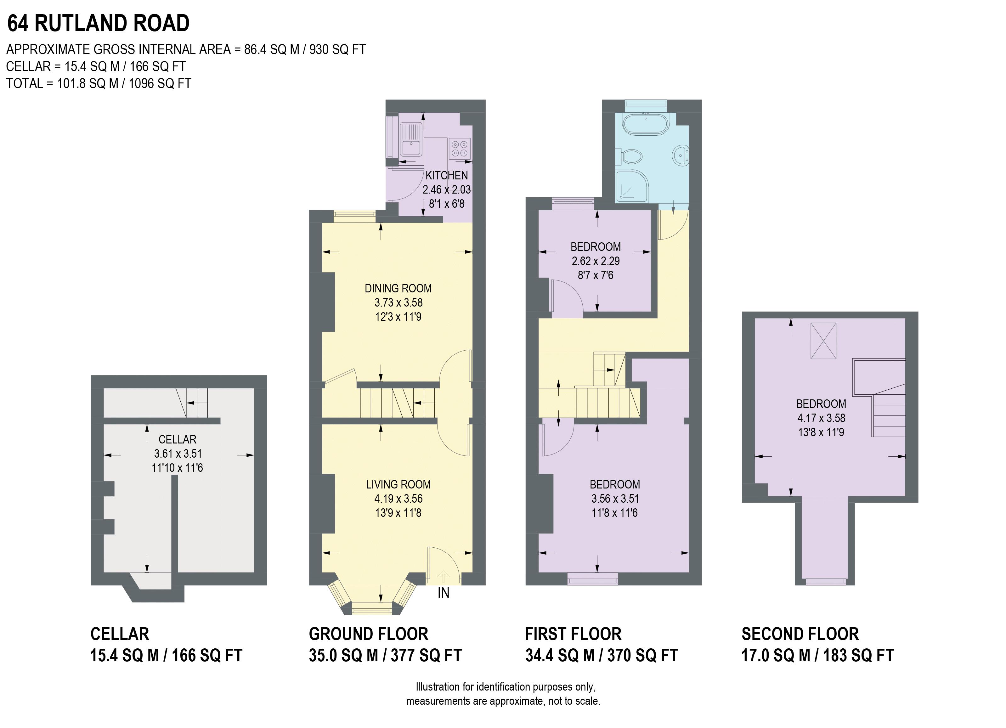 64, Rutland Road, Chesterfield floorplan