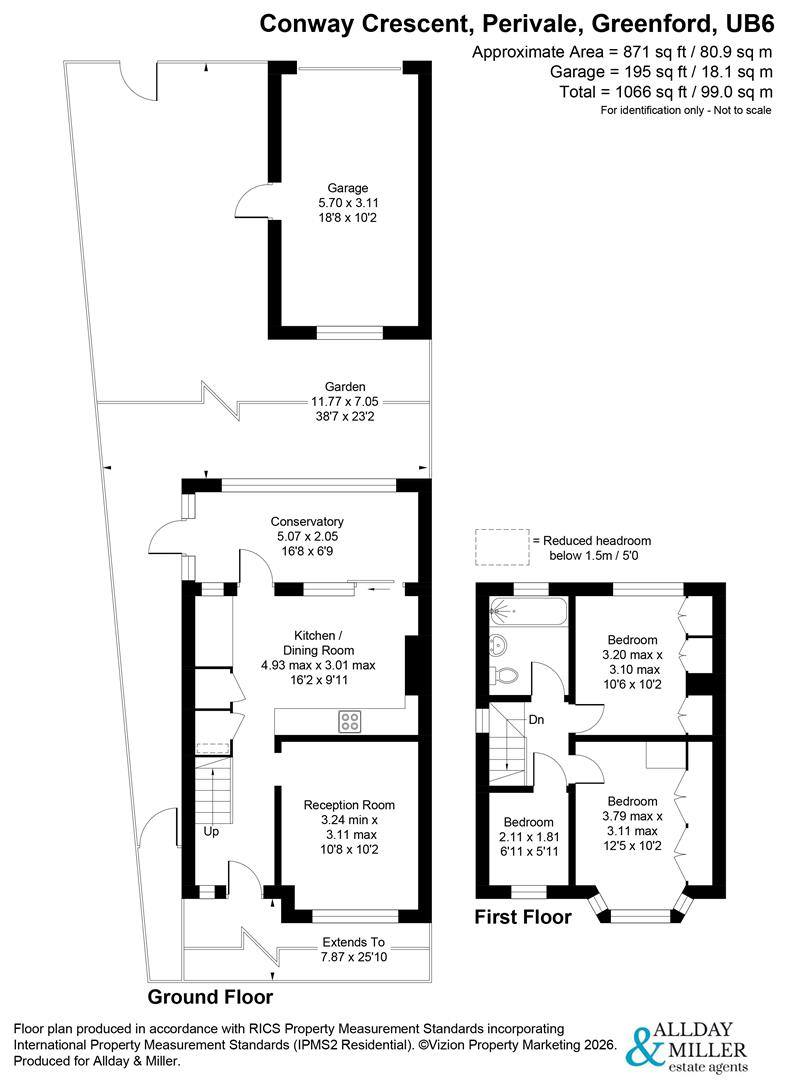 225, Conway Crescent, Greenford floorplan
