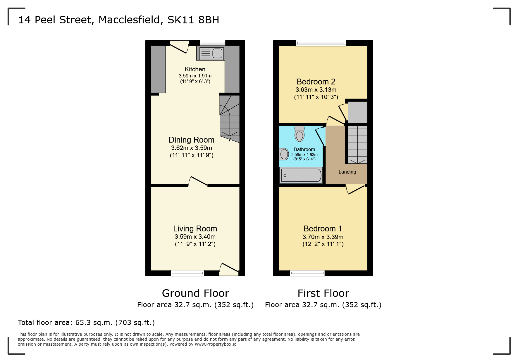 14, Peel Street, Cheshire floorplan