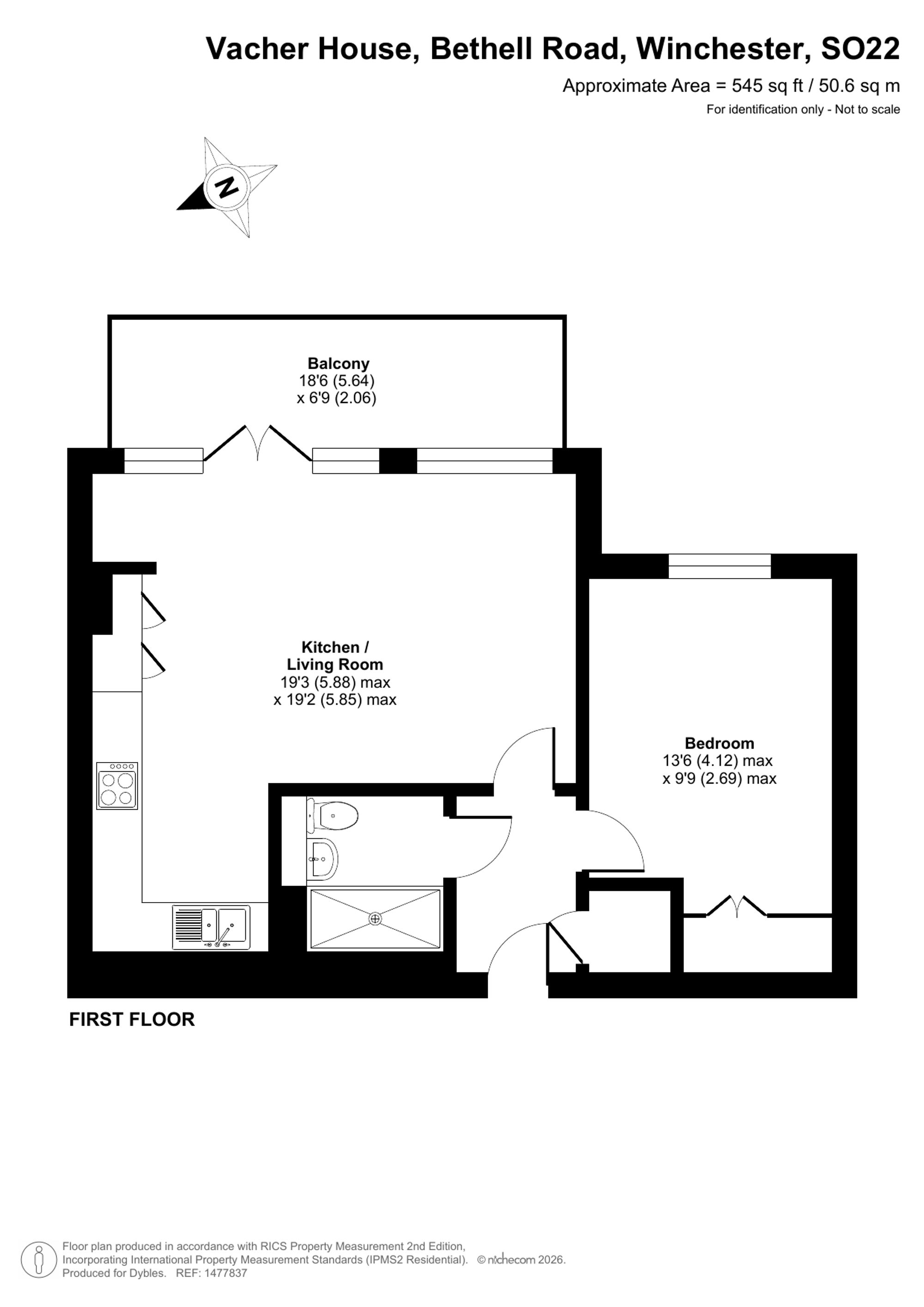 7 Vacher House Bethell Road, Winchester floorplan