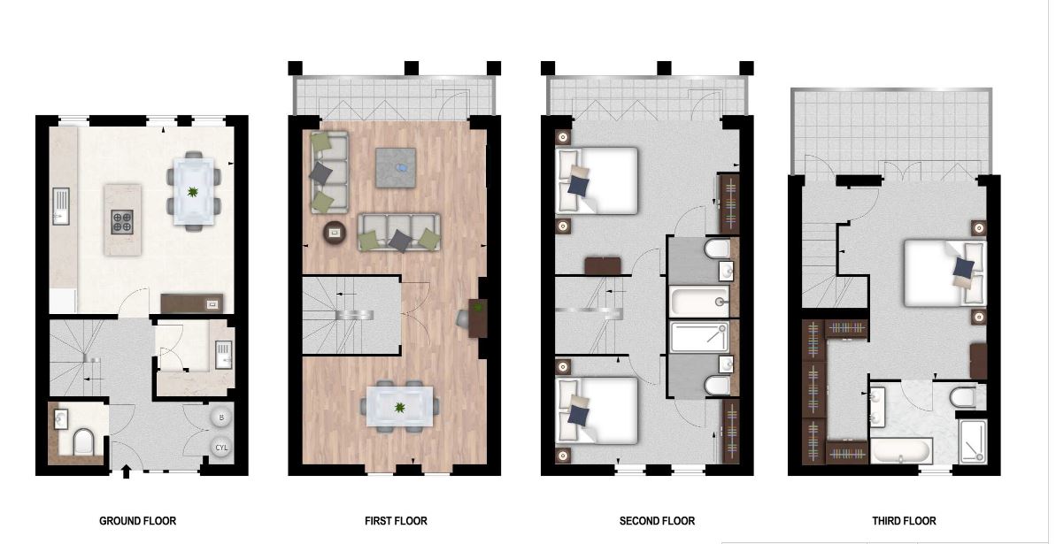 4, Rainville Road, London floorplan