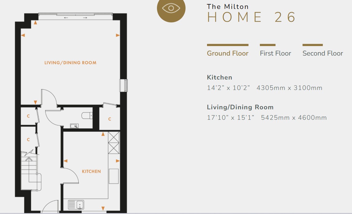 Plot 26 'The Milton',, Oakley Green, Chichester floorplan