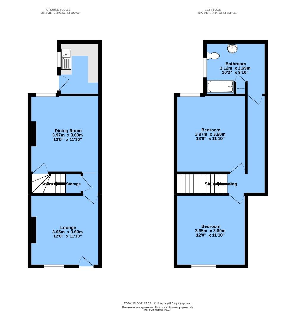Chapman Lane, Grassmoor, Chesterfield S42, 2 bedroom terraced house for