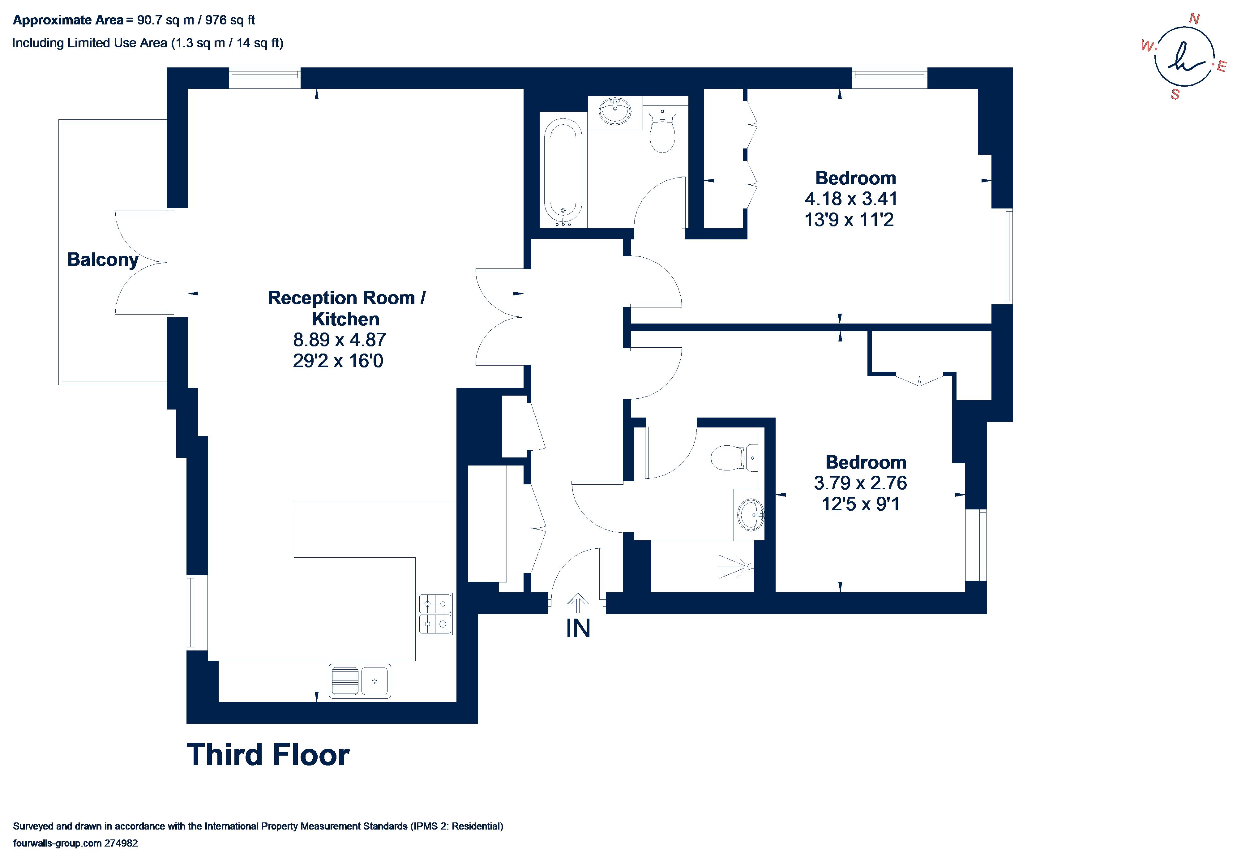 7, Cowley House, 4, Chambers Park Hill, London floorplan
