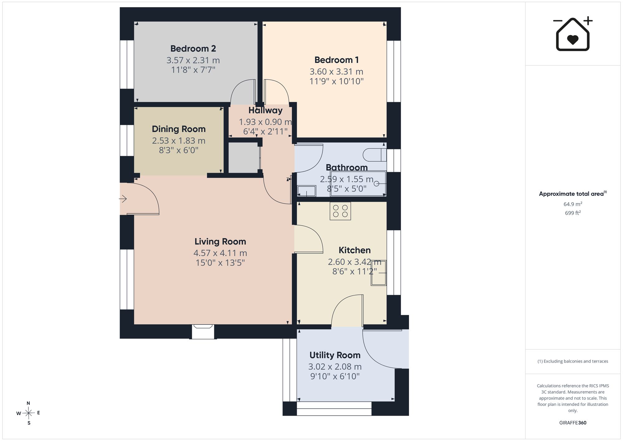1 Trevaughan Gardens, Whitland floorplan