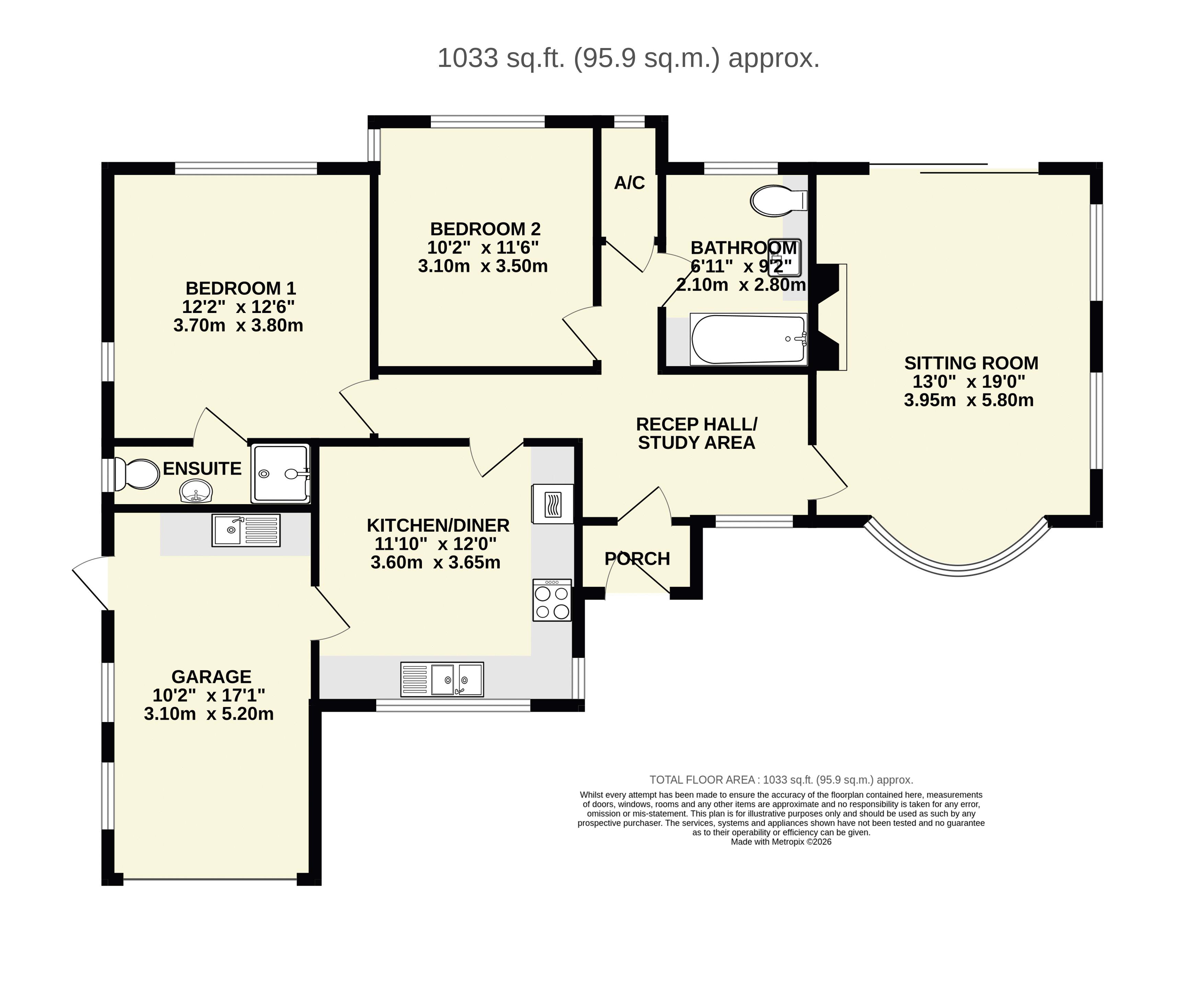 6, Manor Close, Sidmouth floorplan