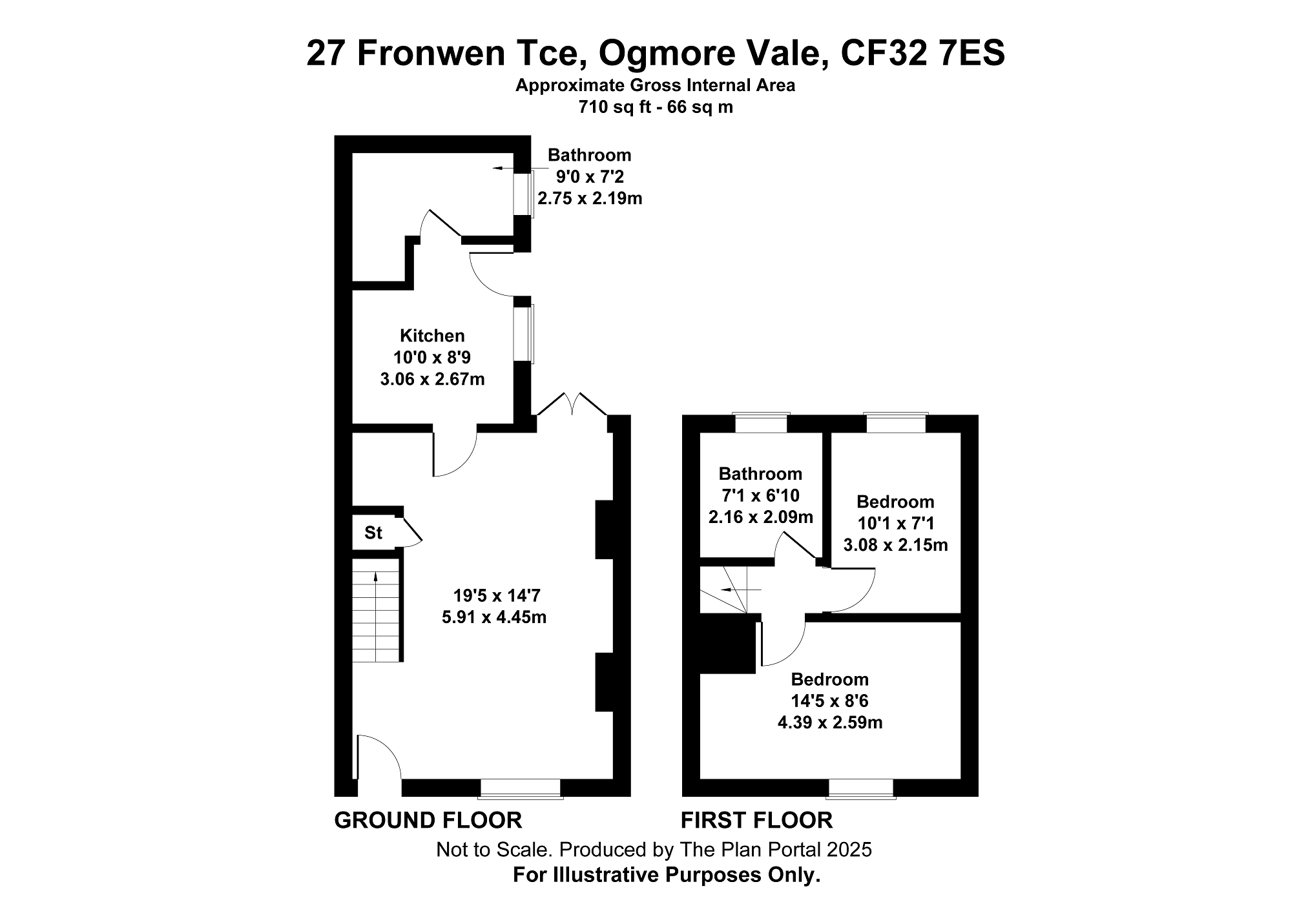 27, Fronwen Terrace, Ogmore Vale floorplan