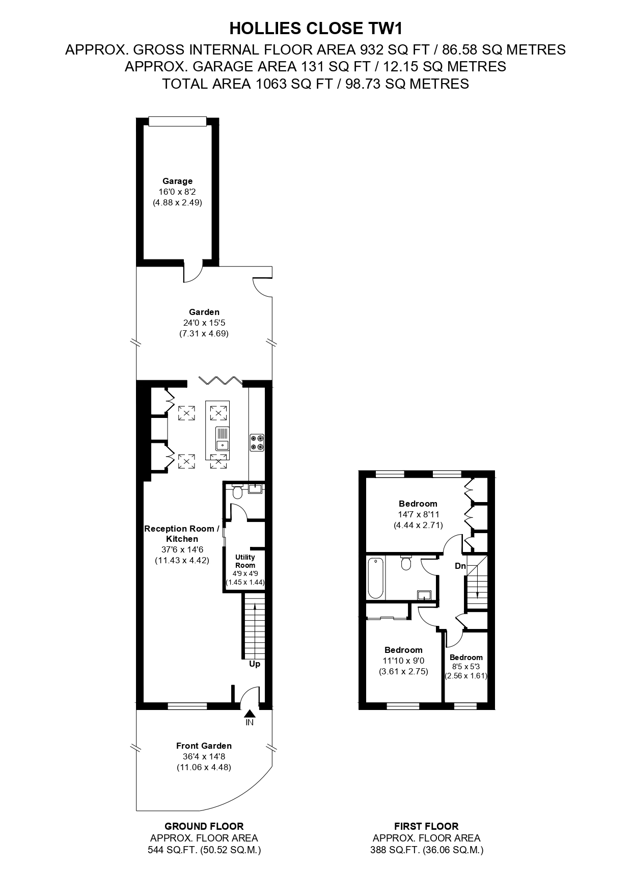 6, Hollies Close, Twickenham floorplan