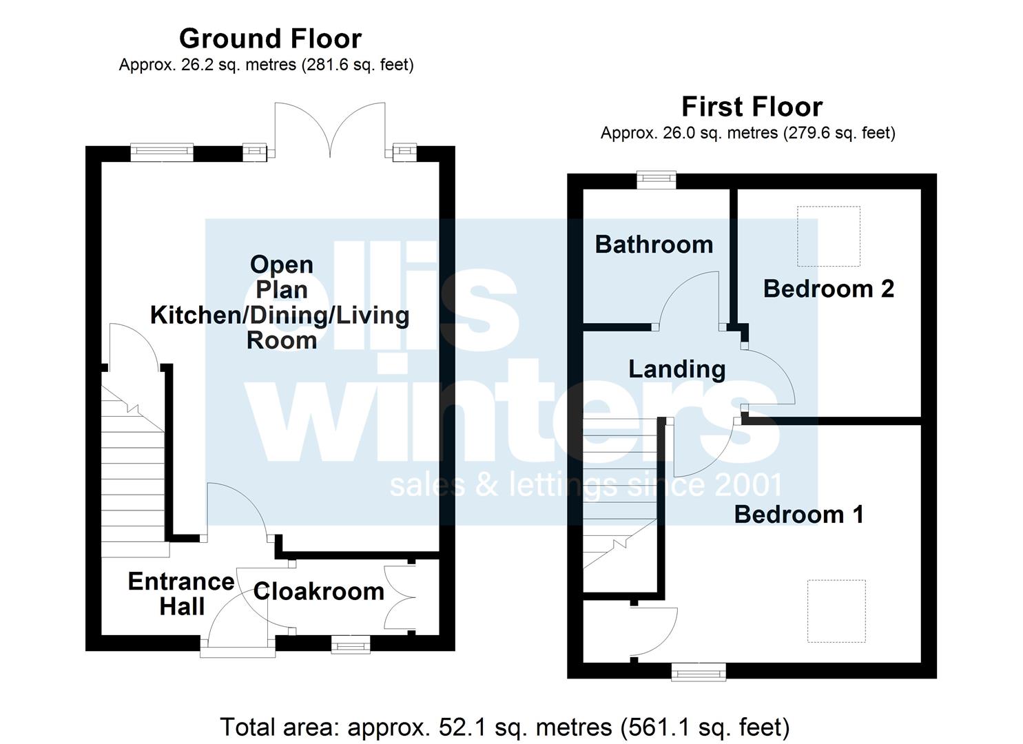 2 Carriage Mews, Langley Close, St. Ives floorplan