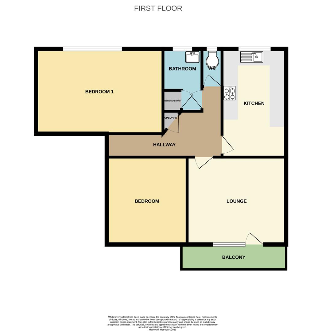 Flat 4, Charles House, Goring Road, Worthing floorplan
