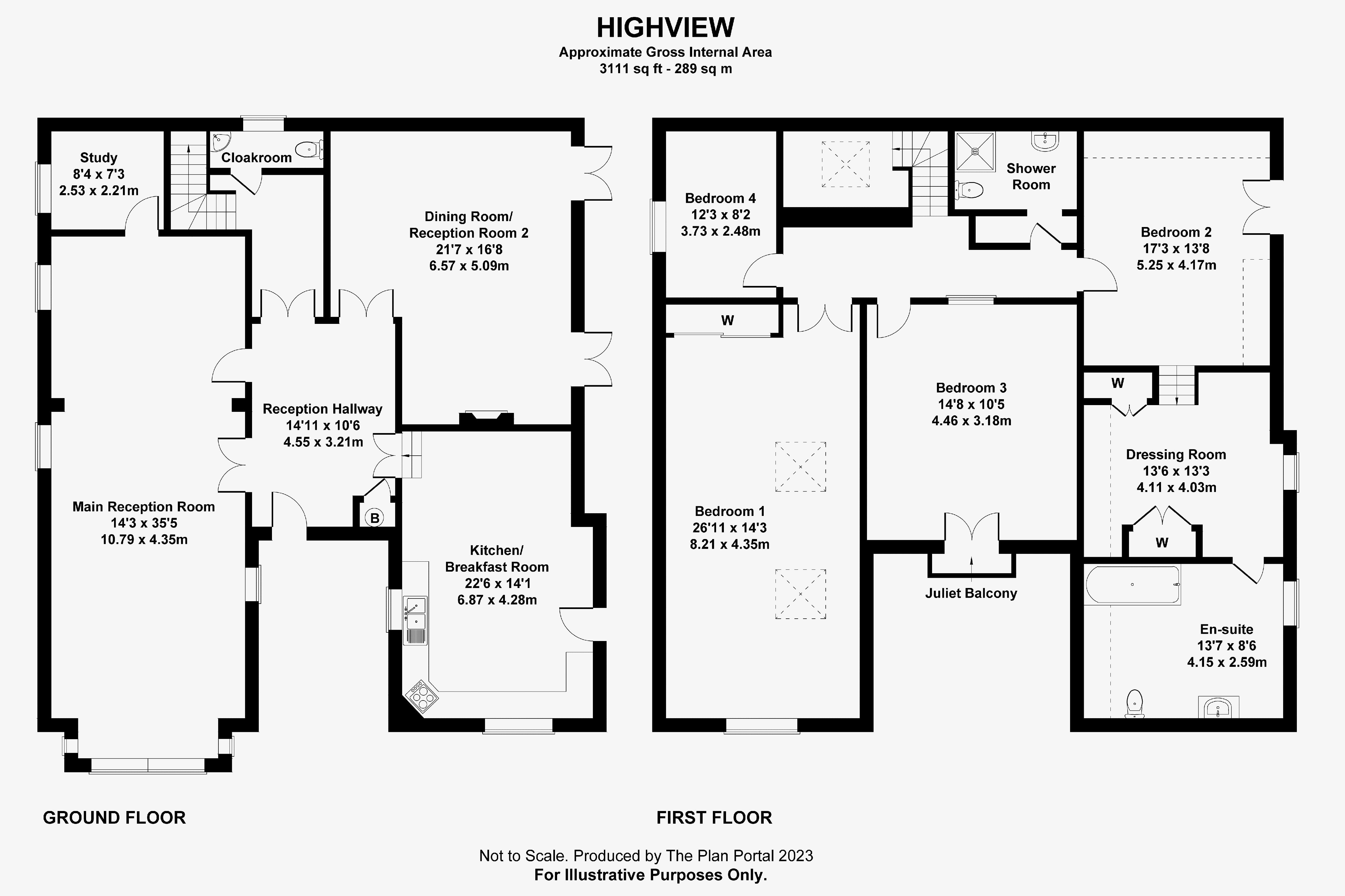 1, Highview, Caterham floorplan