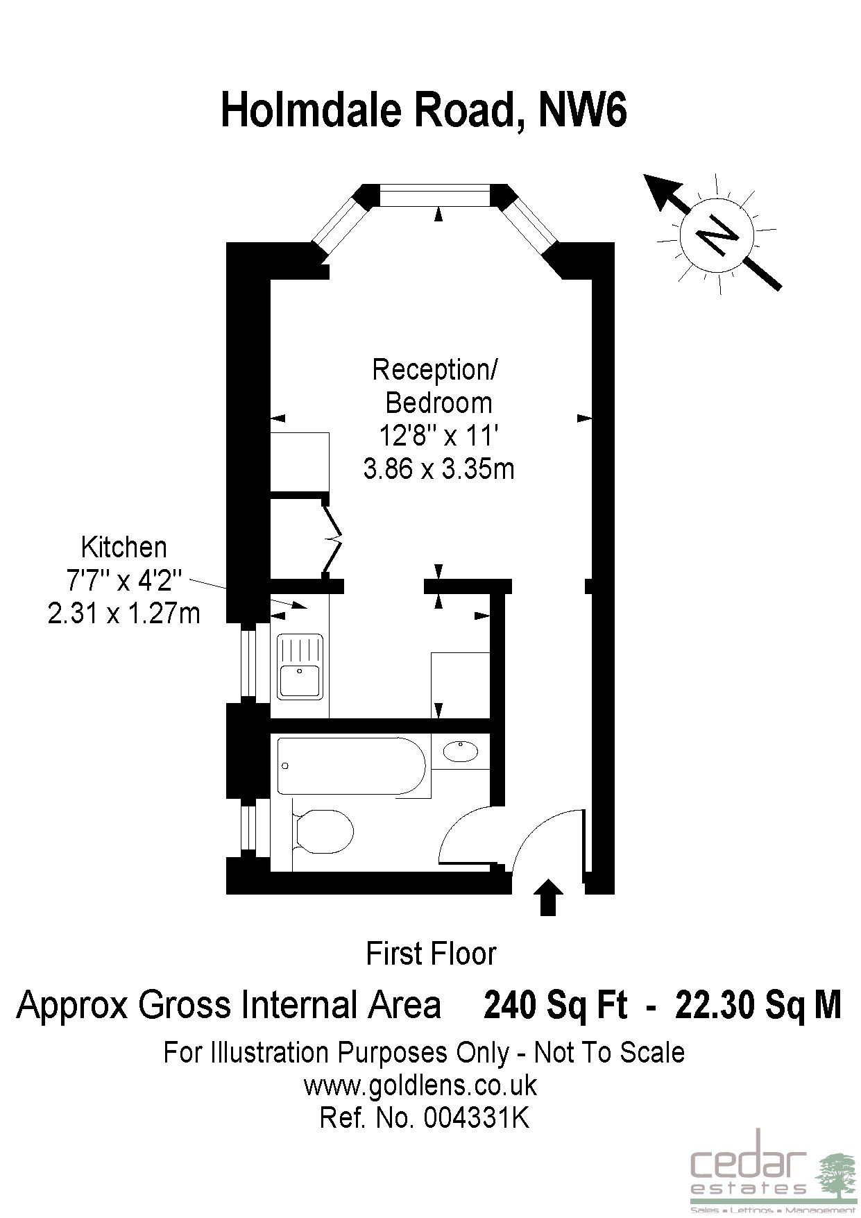 Flat 3 19, Holmdale Road, London floorplan