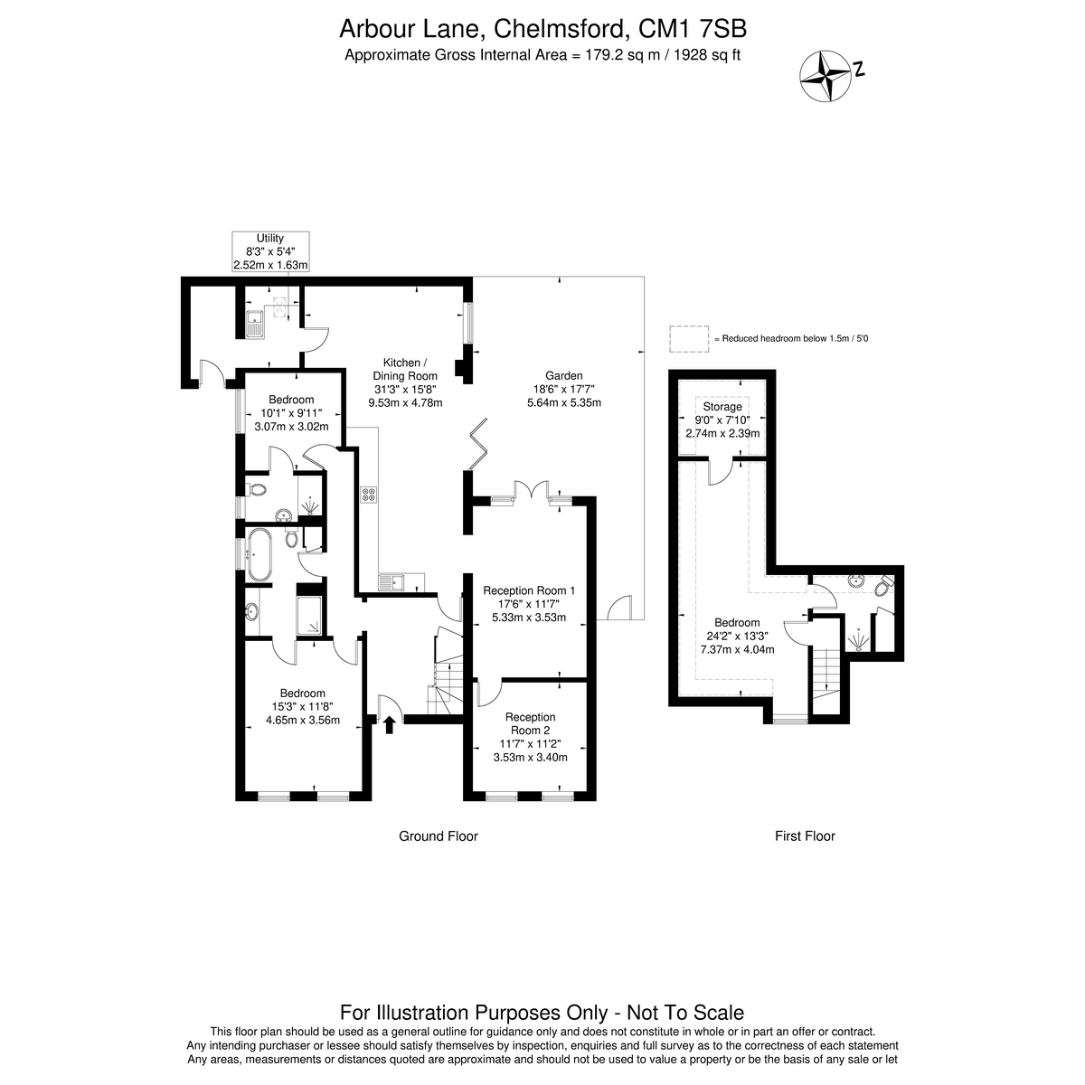 107, Arbour Lane, Chelmsford floorplan