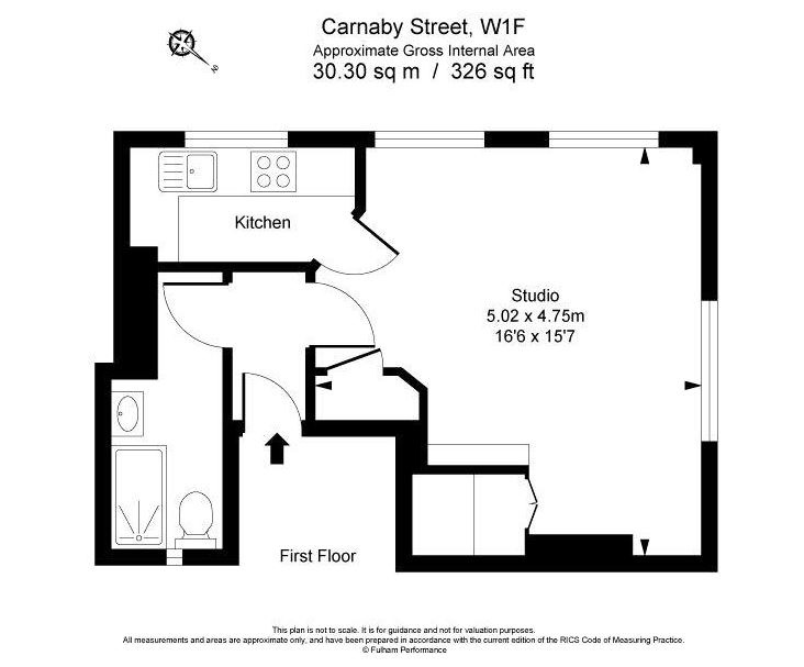 Flat 1, 24 Carnaby Street, Greater London floorplan