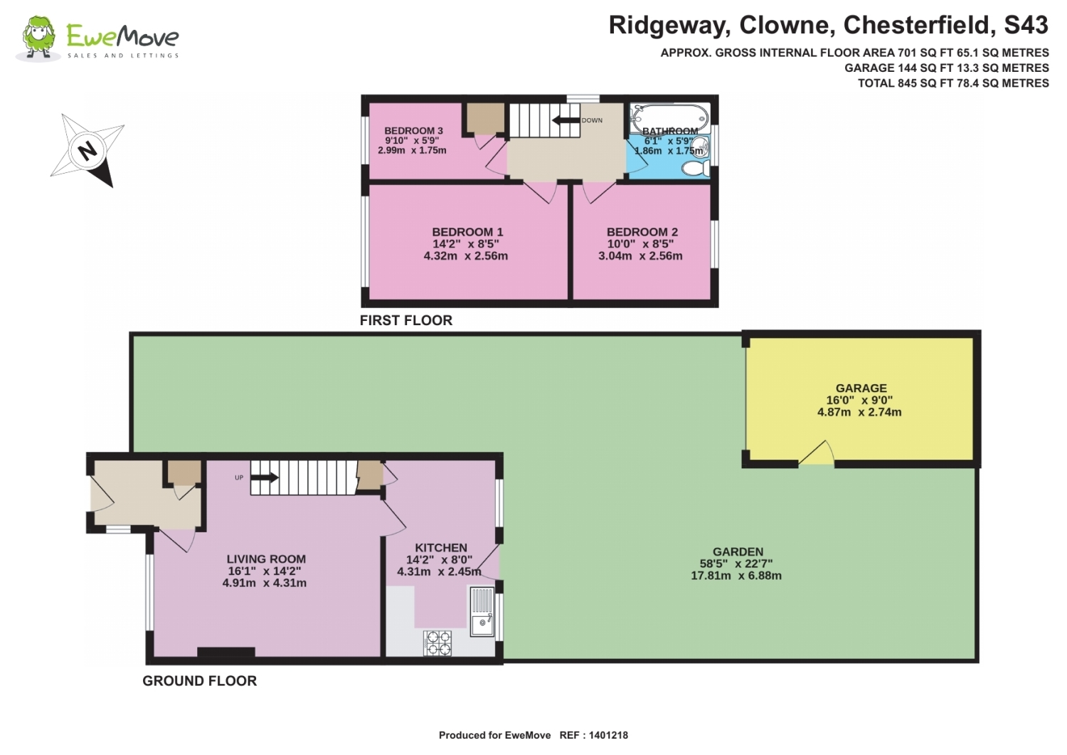 18, Ridgeway, Chesterfield floorplan