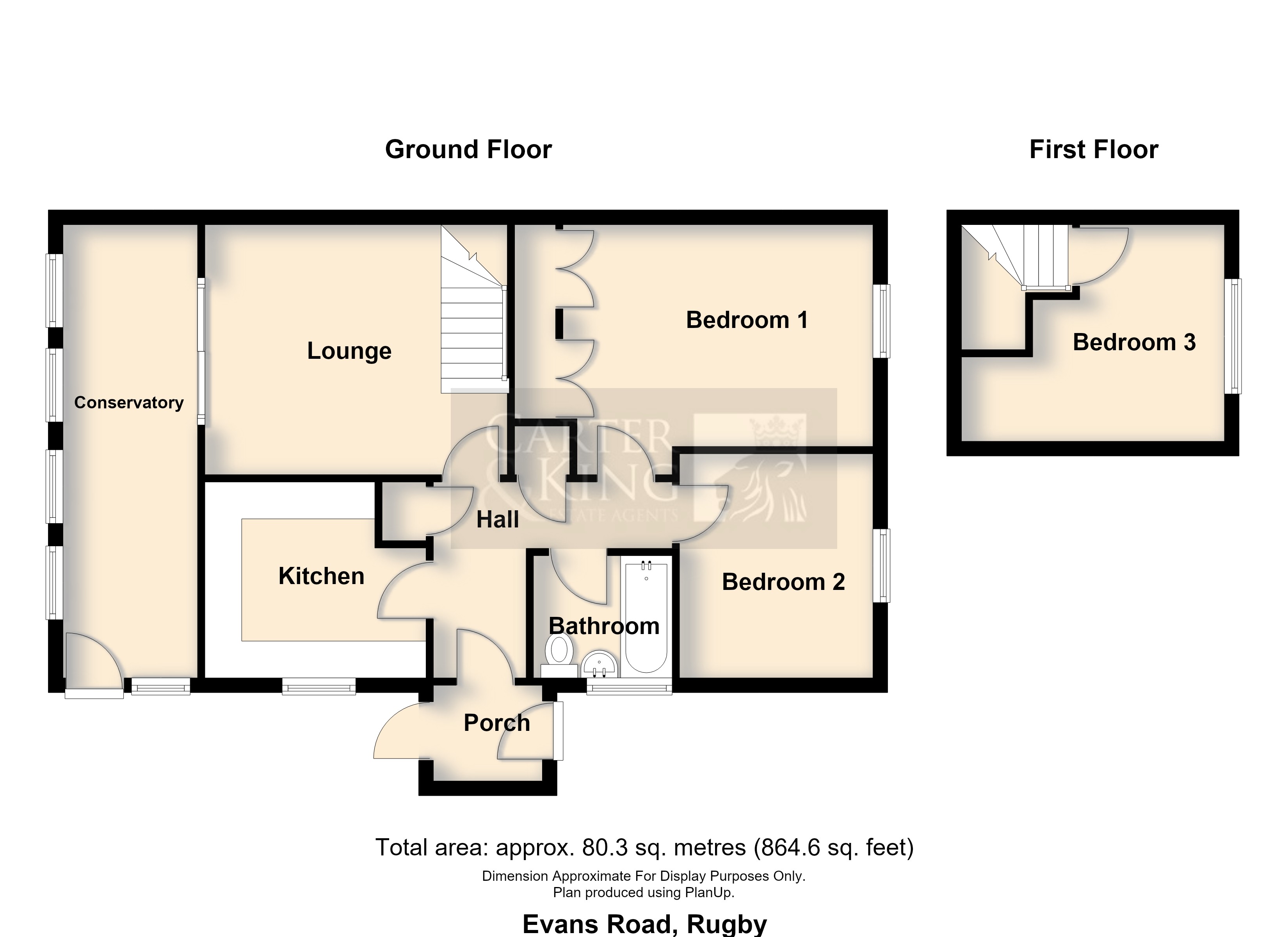 46, Evans Road, Rugby floorplan