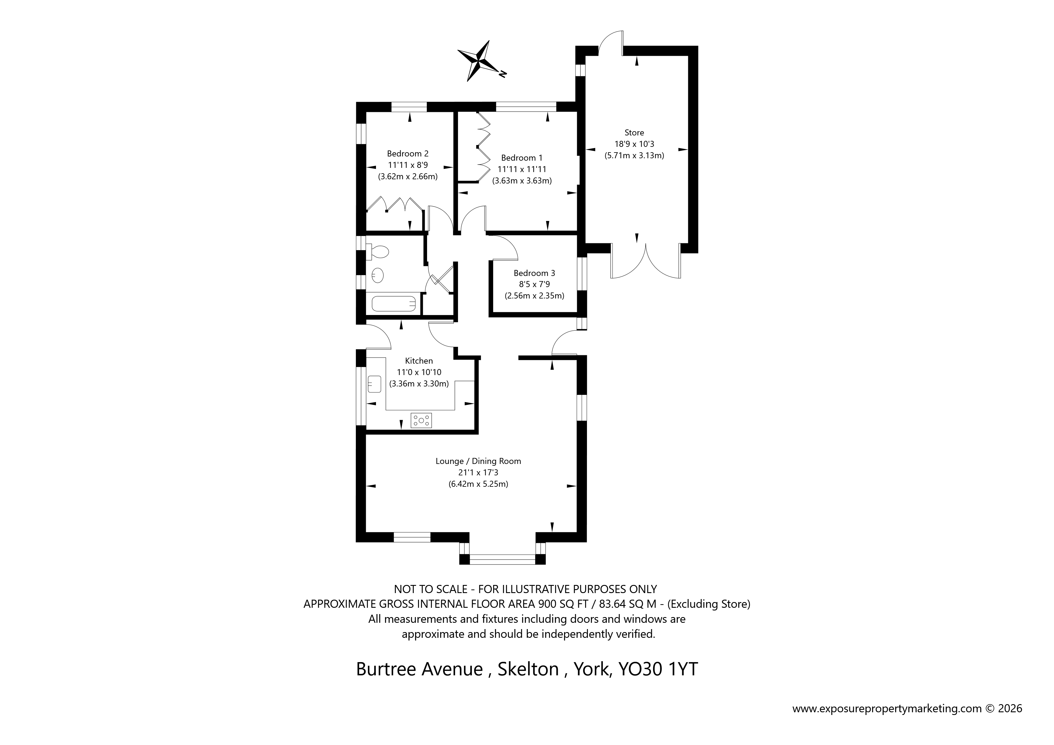 39, Burtree Avenue, York floorplan