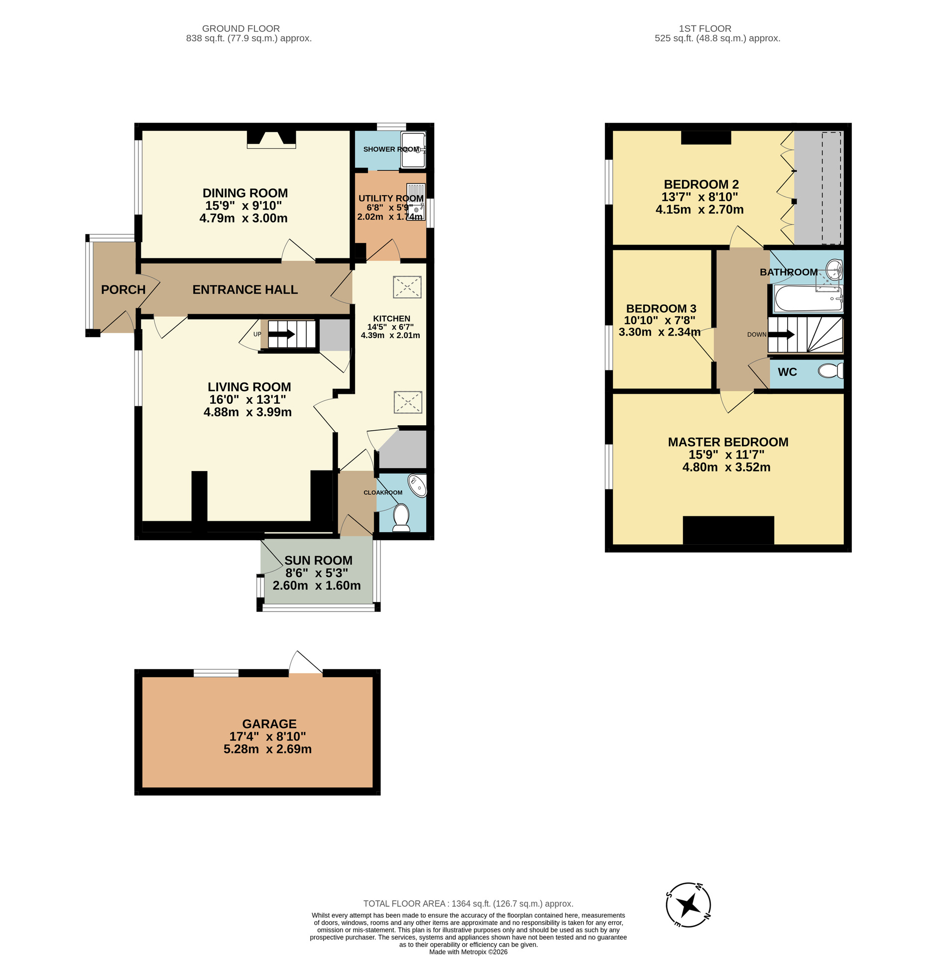Hill Farm Cottage, Taunton floorplan
