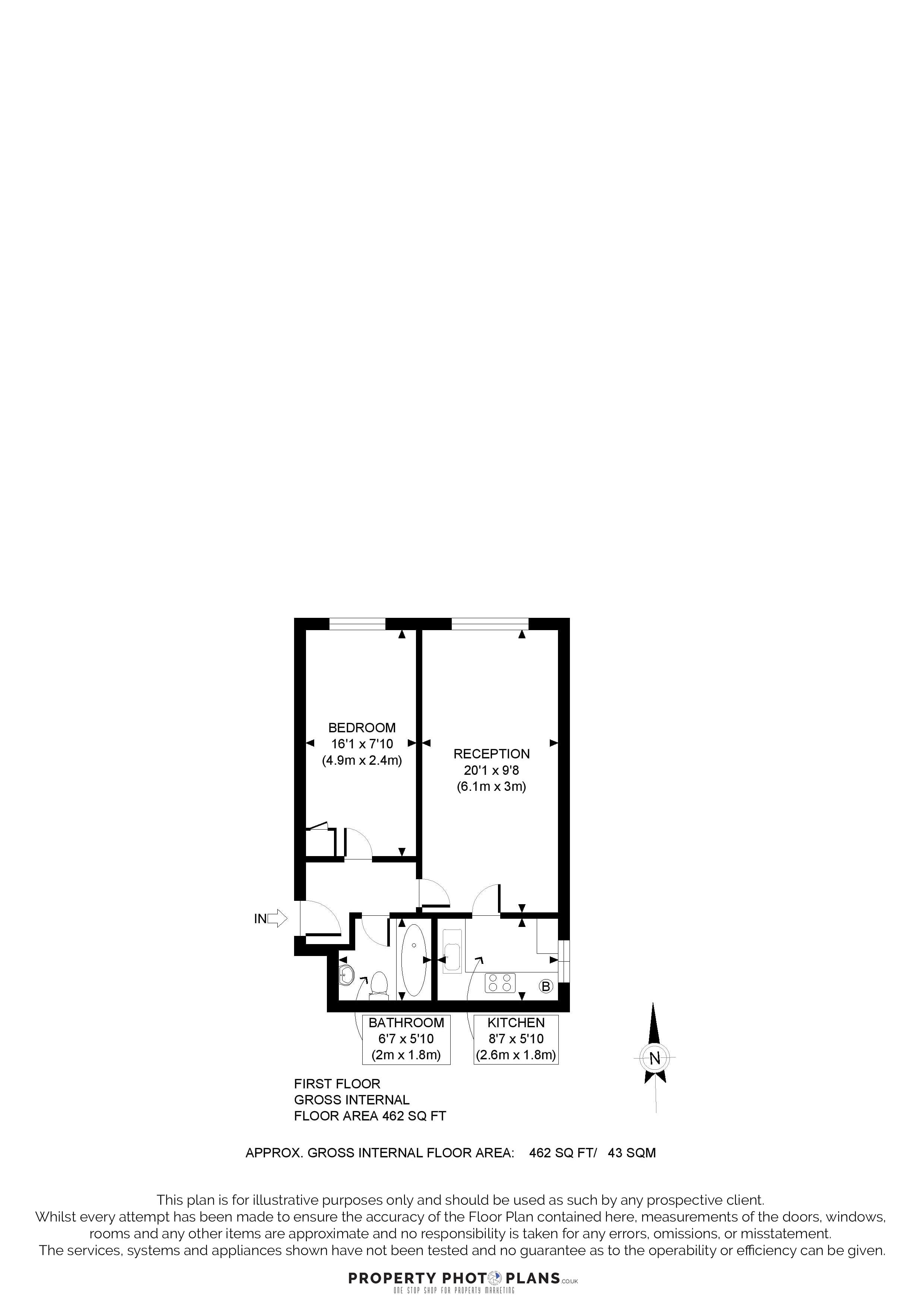 Flat 5, Mayfield Court, 6 Egmont Road, Sutton floorplan