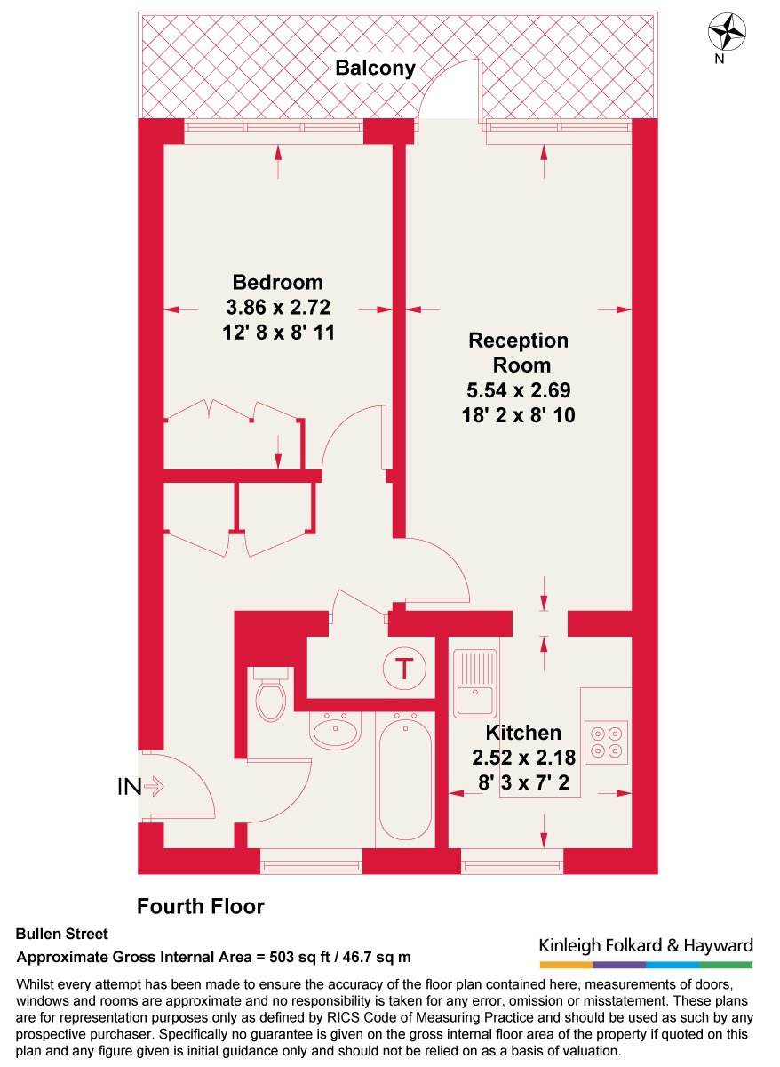 261 Goulden House,, Bullen Street, London floorplan