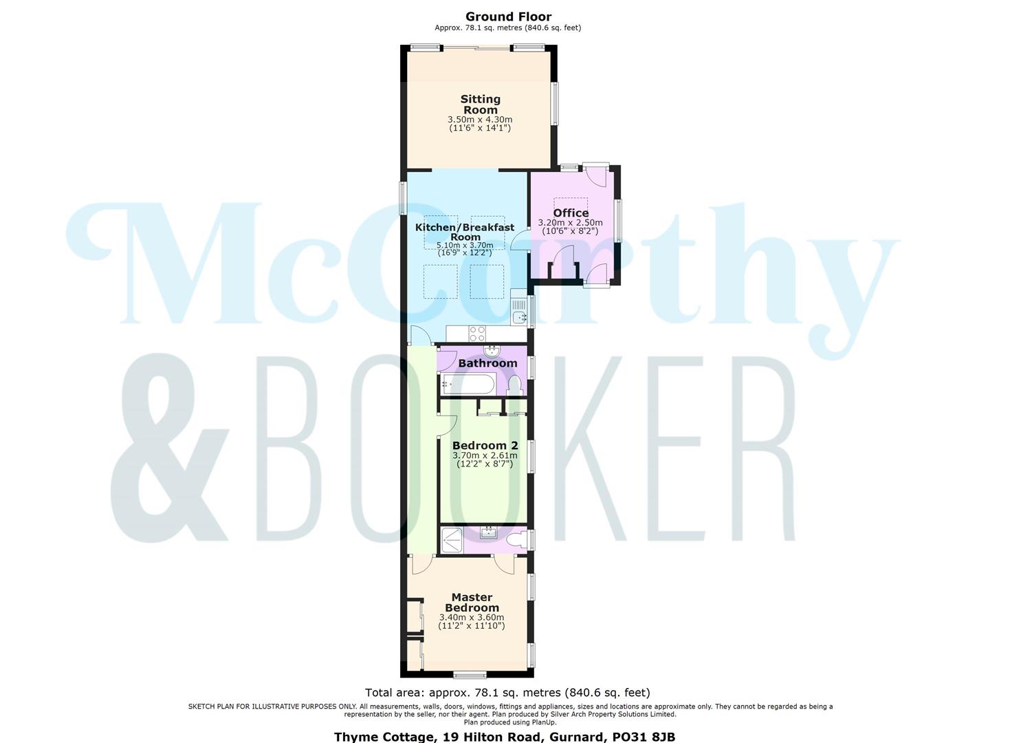 Thyme Cottage, 19, Hilton Road, Gurnard floorplan