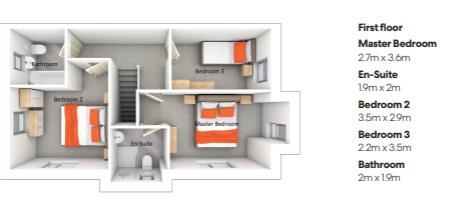 2, Crake Rise, Seaham floorplan