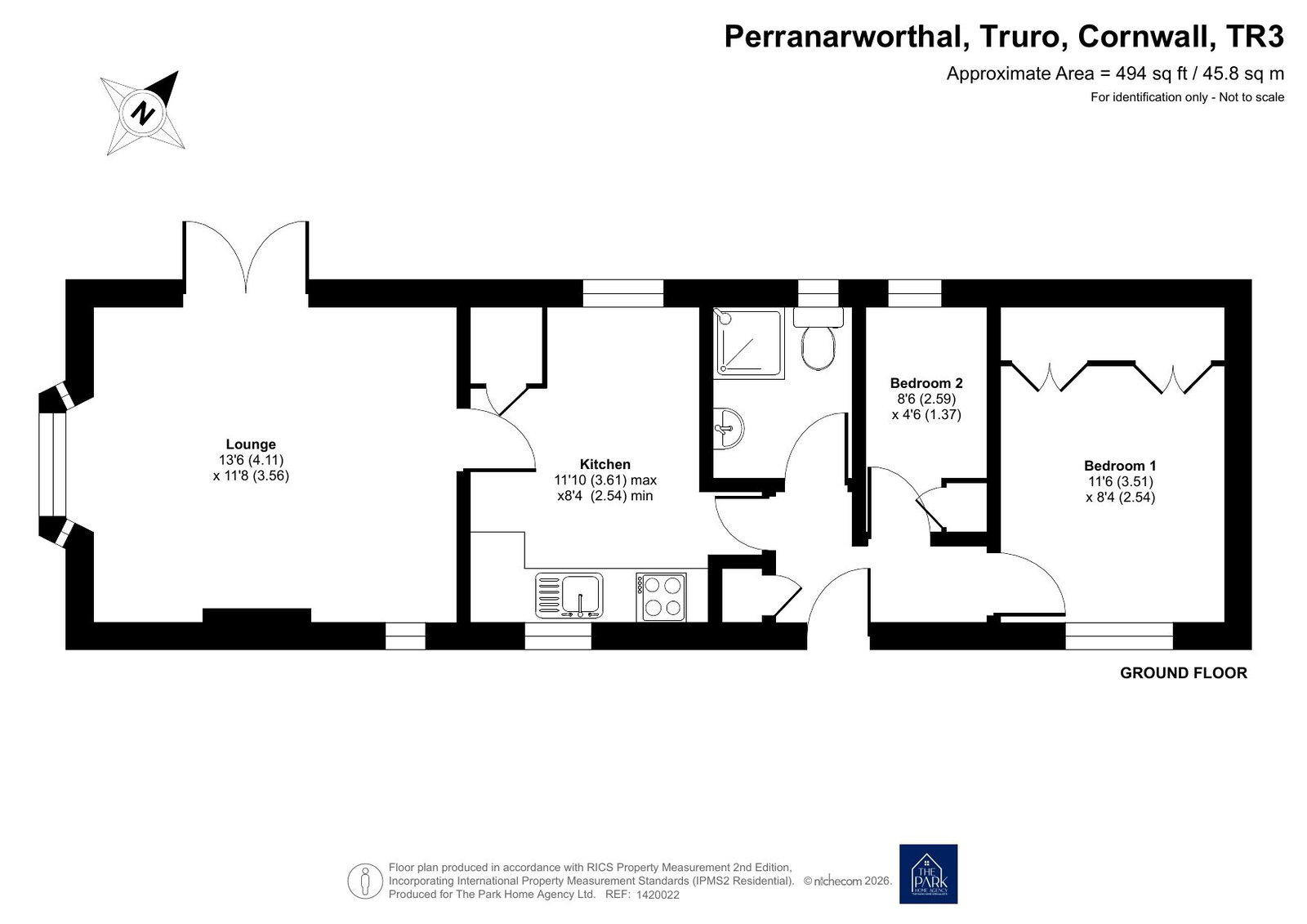 60, Cosawes Park Homes, Truro floorplan