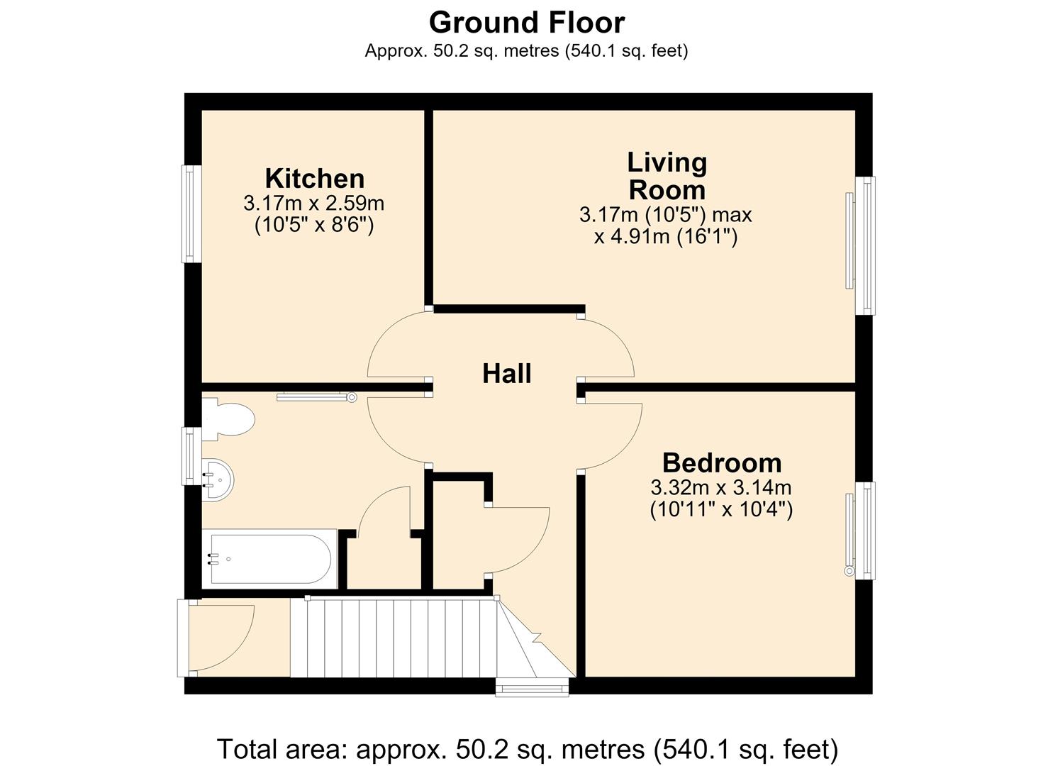121, County Street, Bristol floorplan