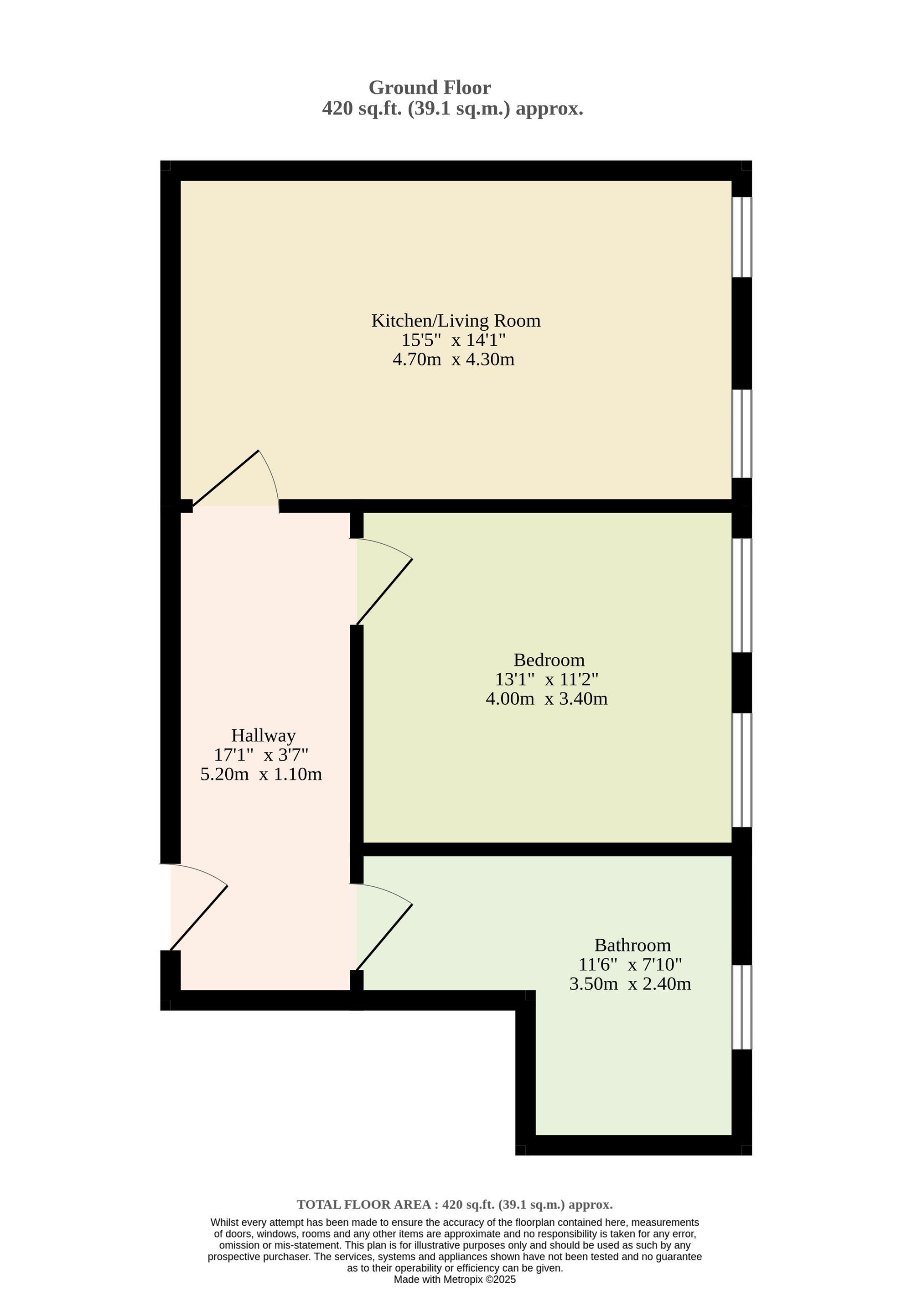 Flat 1 8-9 King Street, Great Yarmouth, Great Yarmouth floorplan