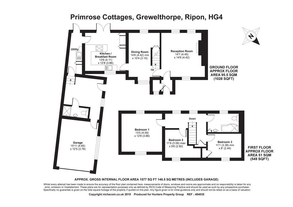 3 Bedrooms End terrace house for sale in Grewelthorpe, Ripon HG4