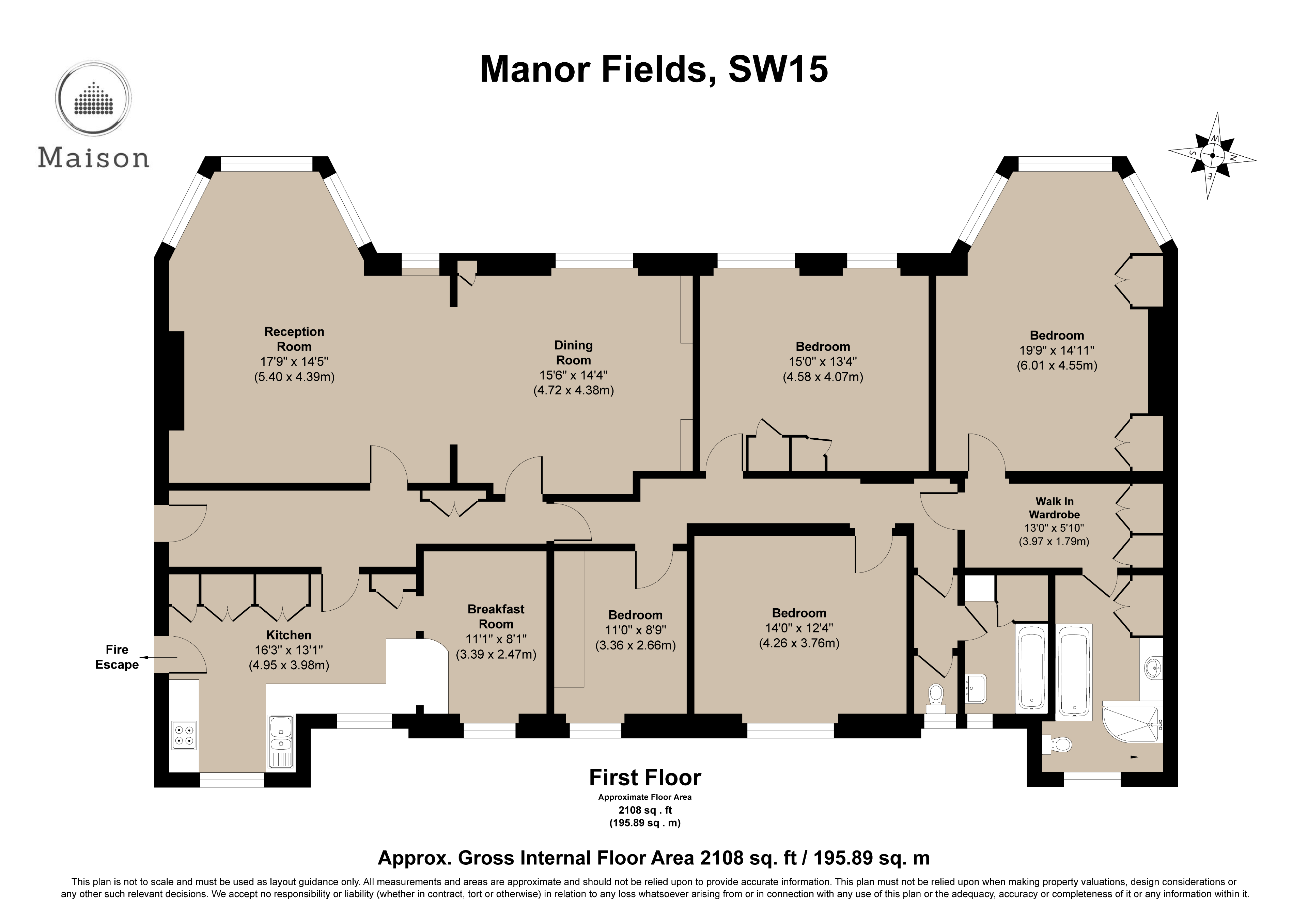 Girton House,Flat 4, Manor Fields, London floorplan