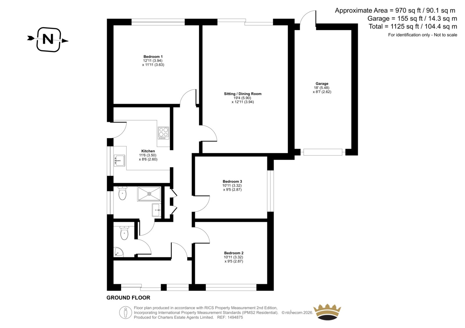 16, Hurston Close, Worthing floorplan