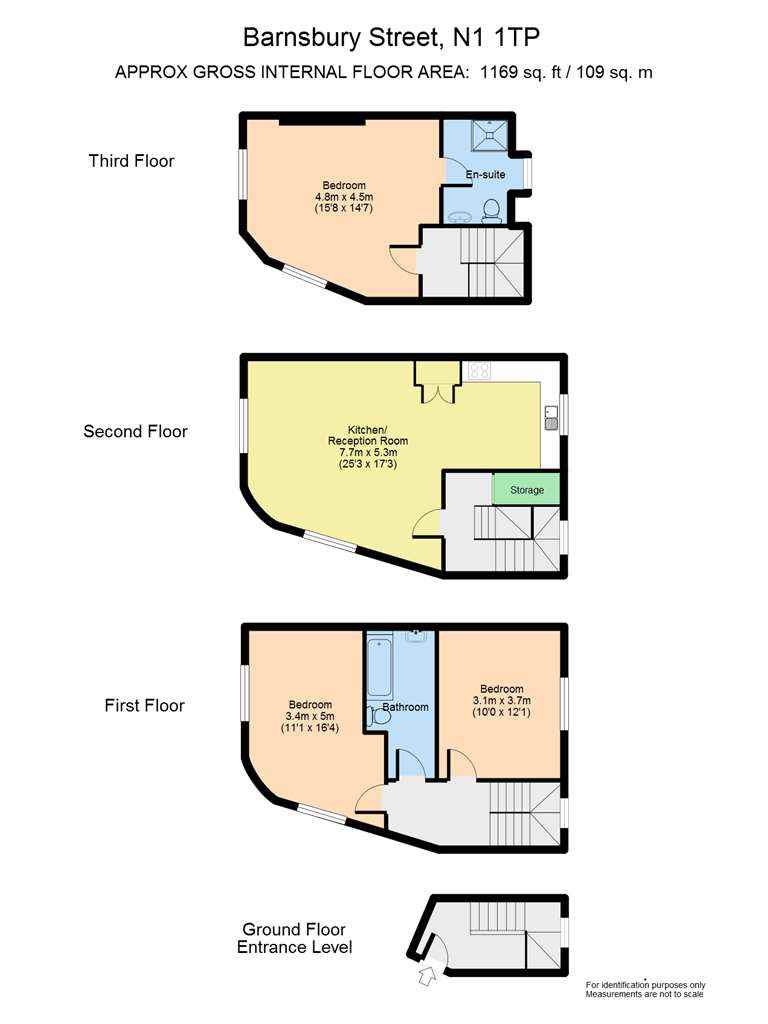 3 Bedrooms Flat to rent in Barnsbury Street, London N1