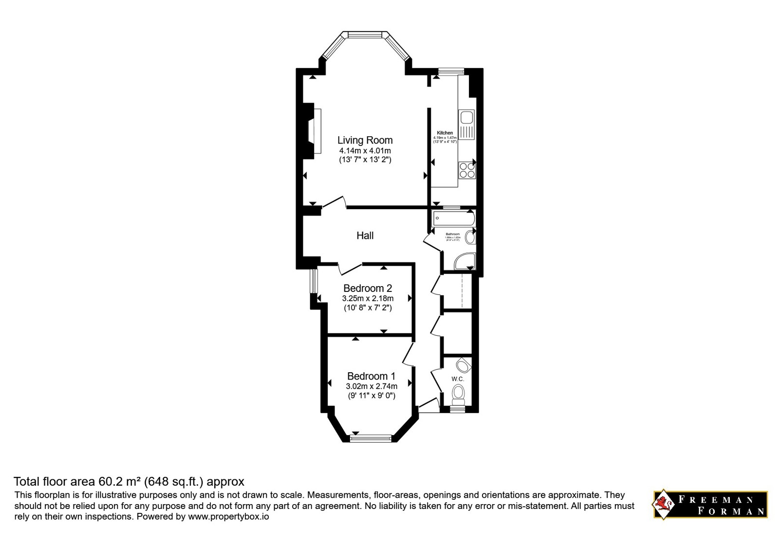 Garden Flat, 10, St. James Road, Kent floorplan