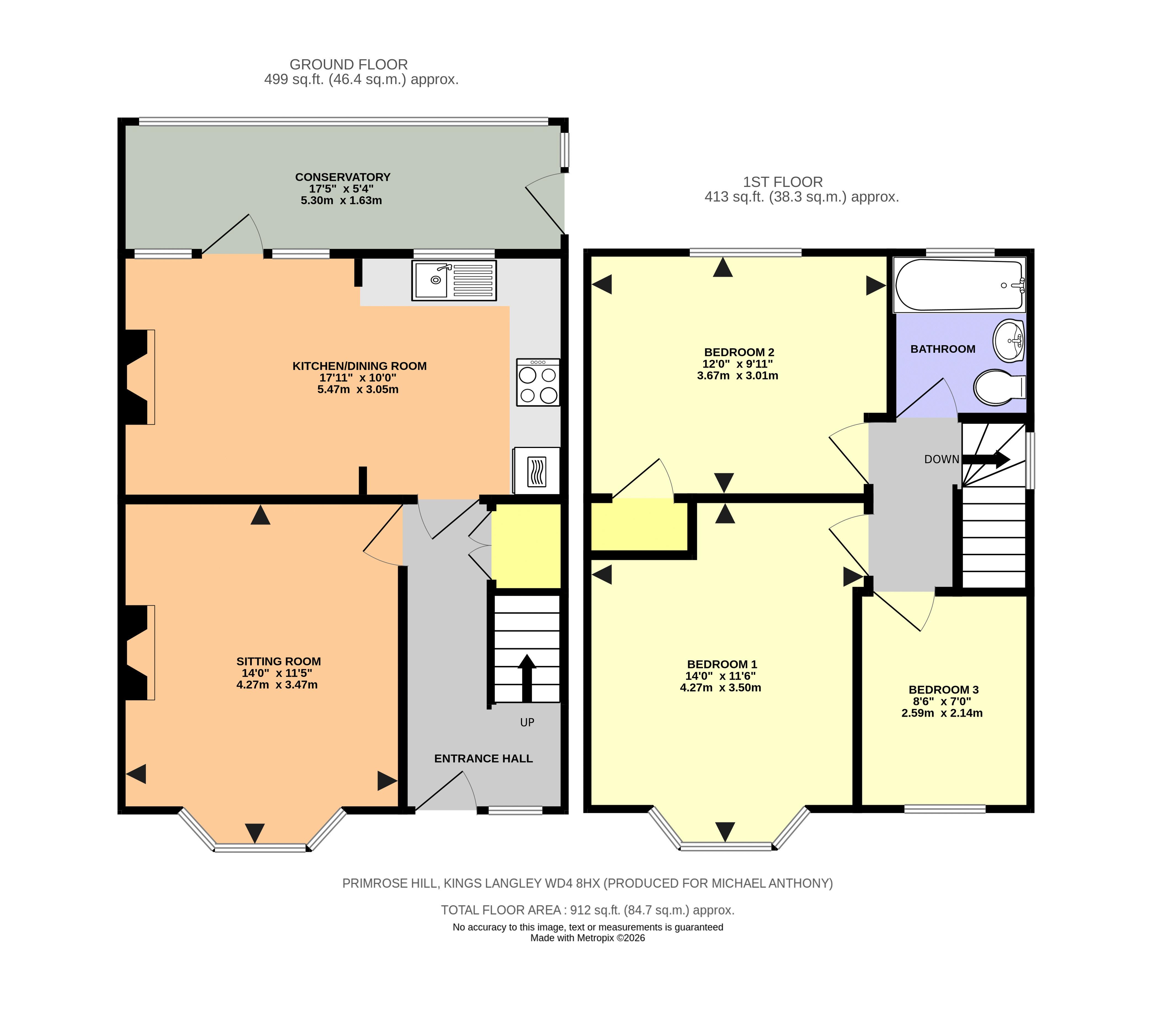 129, Primrose Hill, Kings Langley floorplan