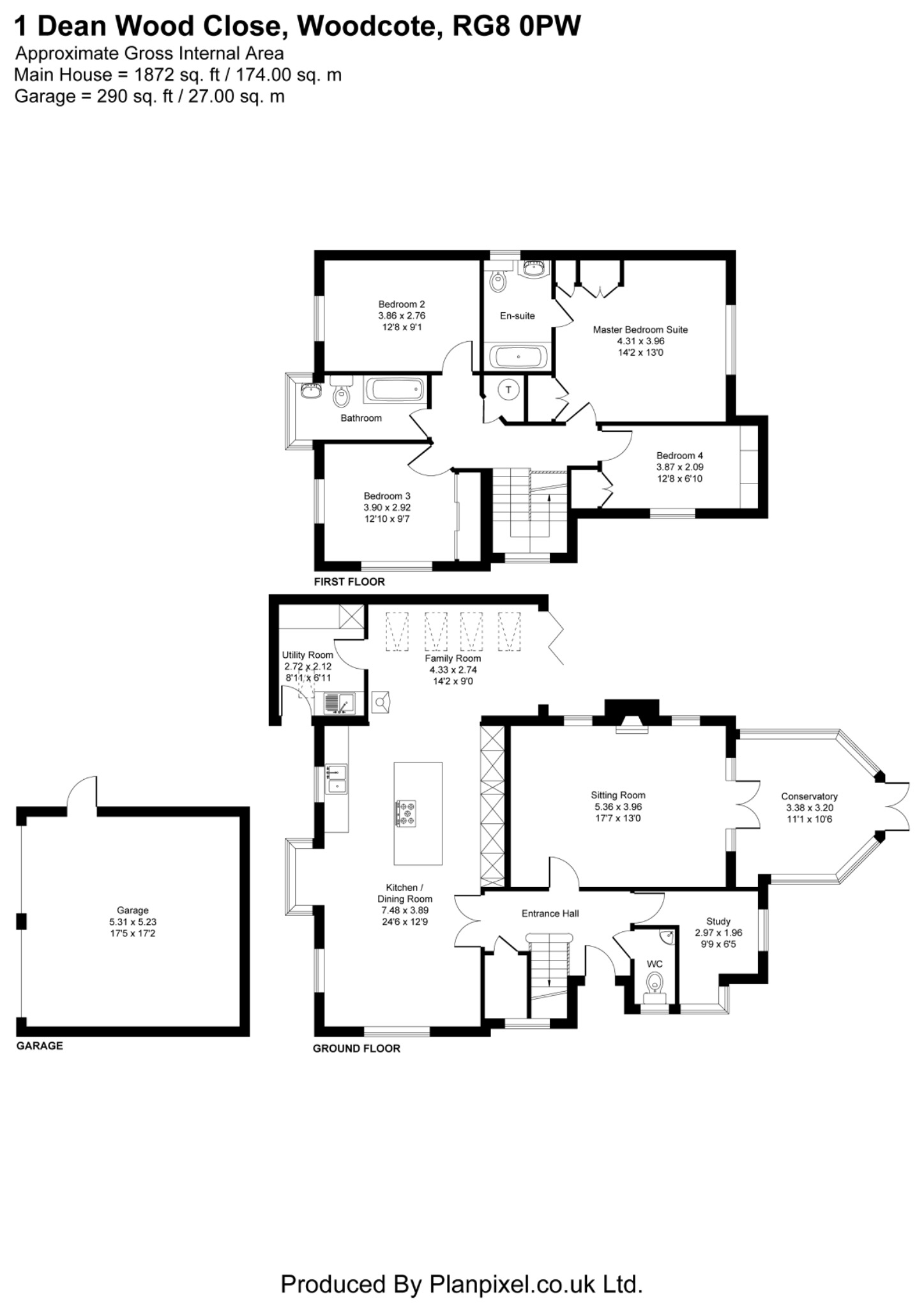 1 Dean Wood Close, Woodcote, Berkshire floorplan