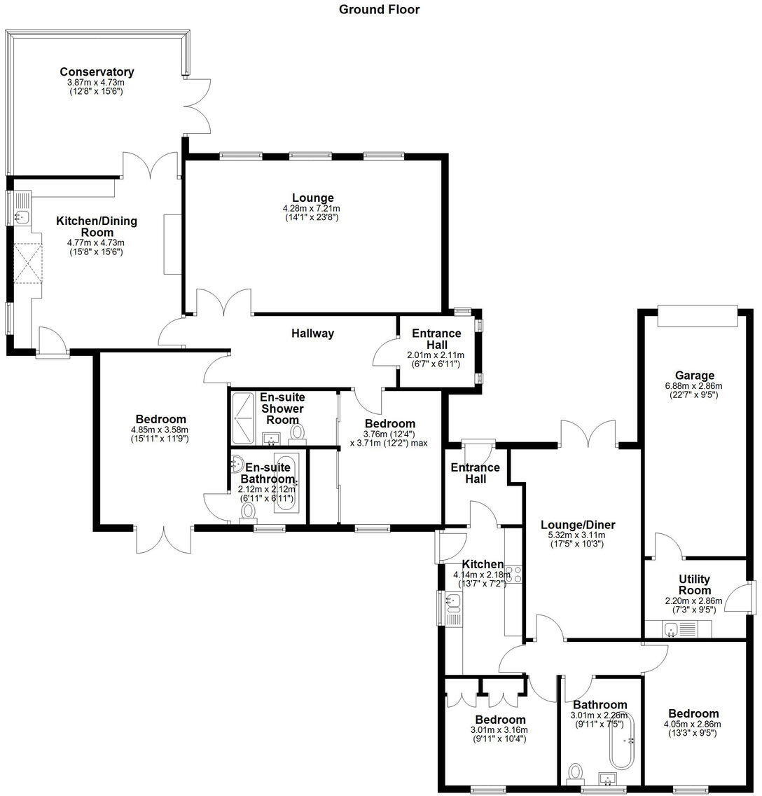 53, Melton Green, Rotherham floorplan
