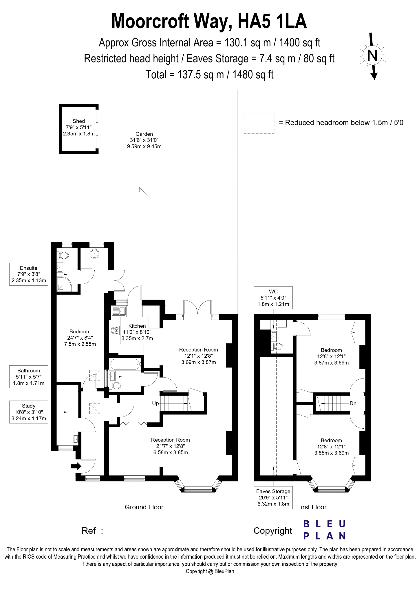1, Moorcroft Way, Pinner floorplan